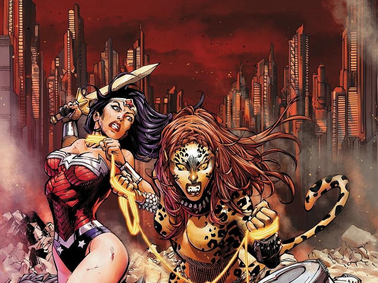 DC Comics, Wonder Woman, Justice League, 720P, Cheetah (DC Comics), Comics, HD Wallpaper