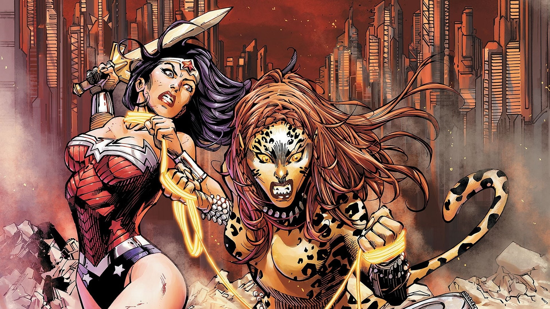 1080P, Wonder Woman, Comics, Cheetah, Cheetah (DC Comics), HD Wallpaper
