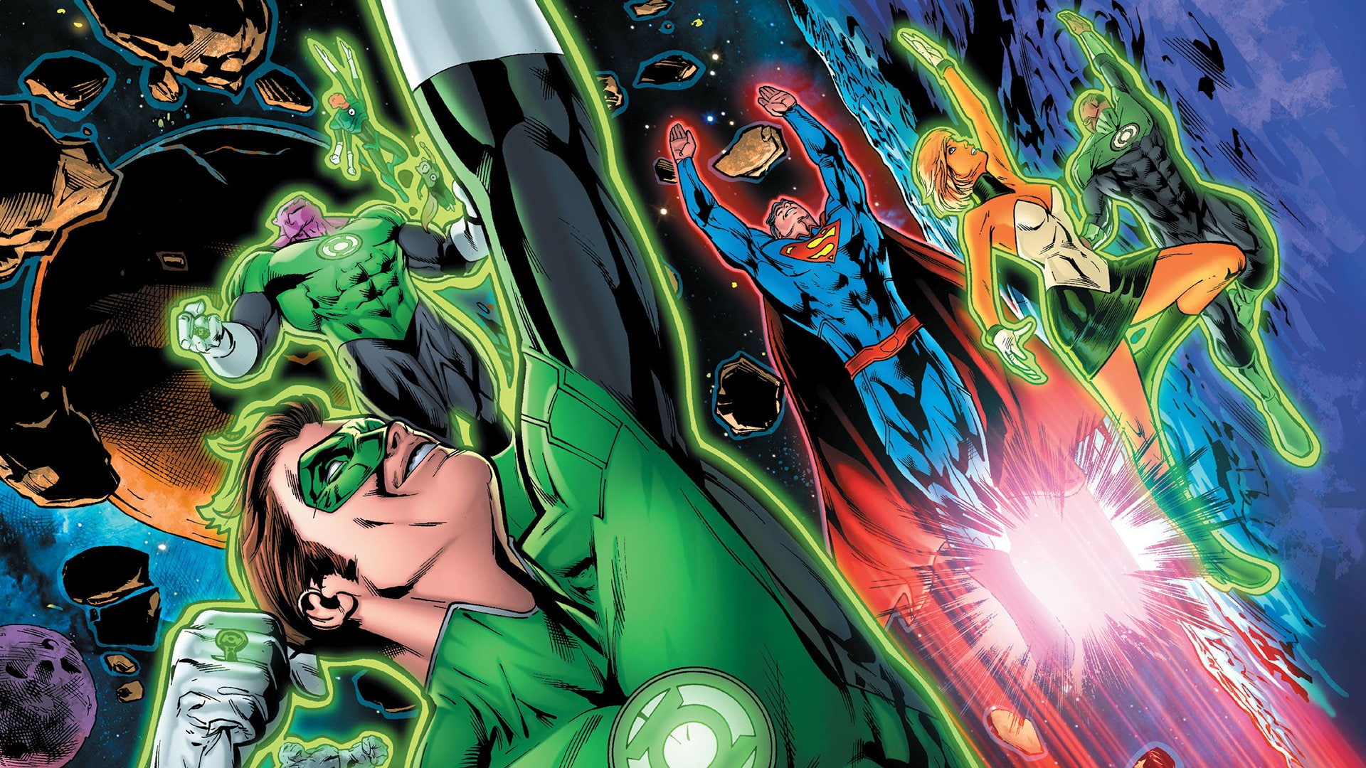 Green Lantern, Superman, Kilowog (DC Comics), 1080P, DC Comics, HD Wallpaper