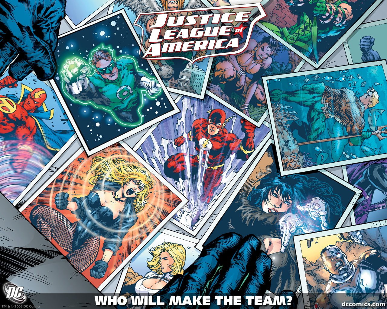 Comics, 720P, Flash, Hawkman, Black Canary, Aquaman, Green Lantern, Justice League Of America, HD Wallpaper