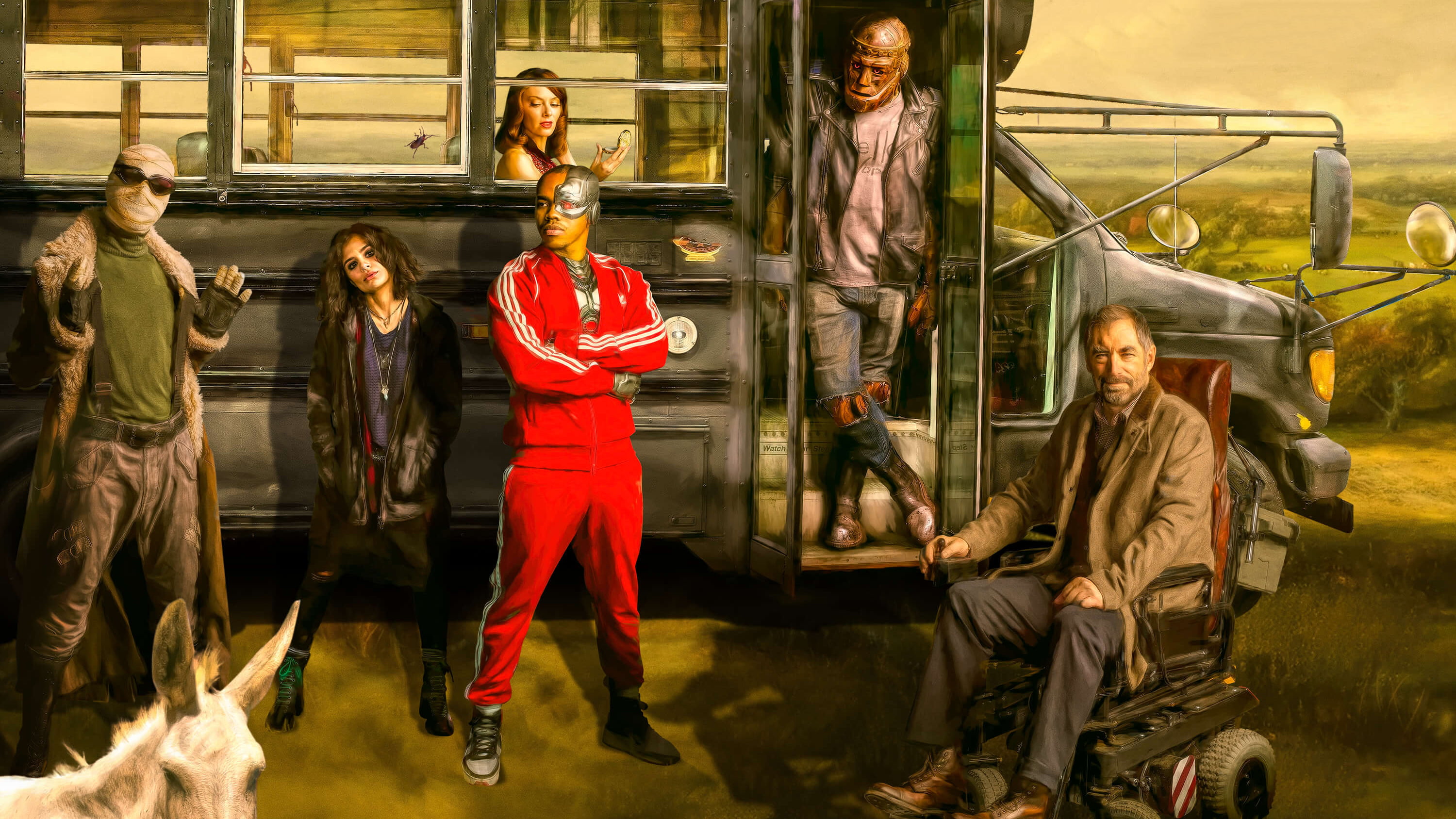 2K, Diane Guerrero, TV Show, Crazy Jane, Robotman (DC Comics), Joivan Wade, Elasti-Girl, Cyborg (DC Comics), Chief (DC Comics), Negative Man, Doom Patrol, HD Wallpaper