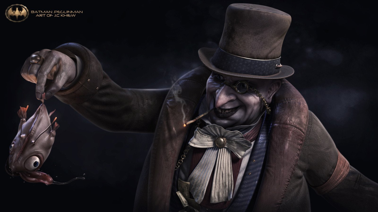 indoors, front view, portrait, adult, Batman, people, Penguin (DC Comics), jewelry, 720P, waist up, men, clothing, hat, cowboy, emotion, leather, males, HD Wallpaper