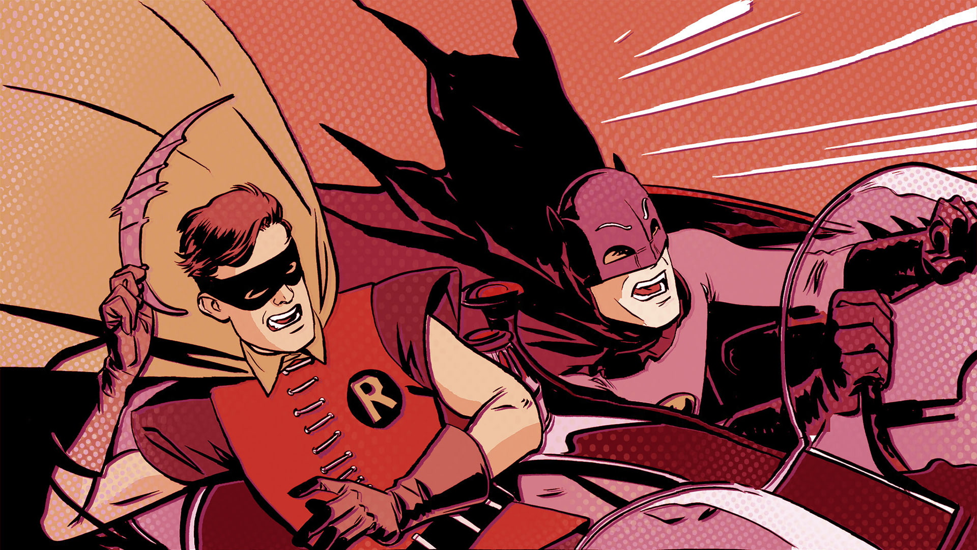 1080P, hd, batman, dc, robin, cartoon/comic, HD Wallpaper
