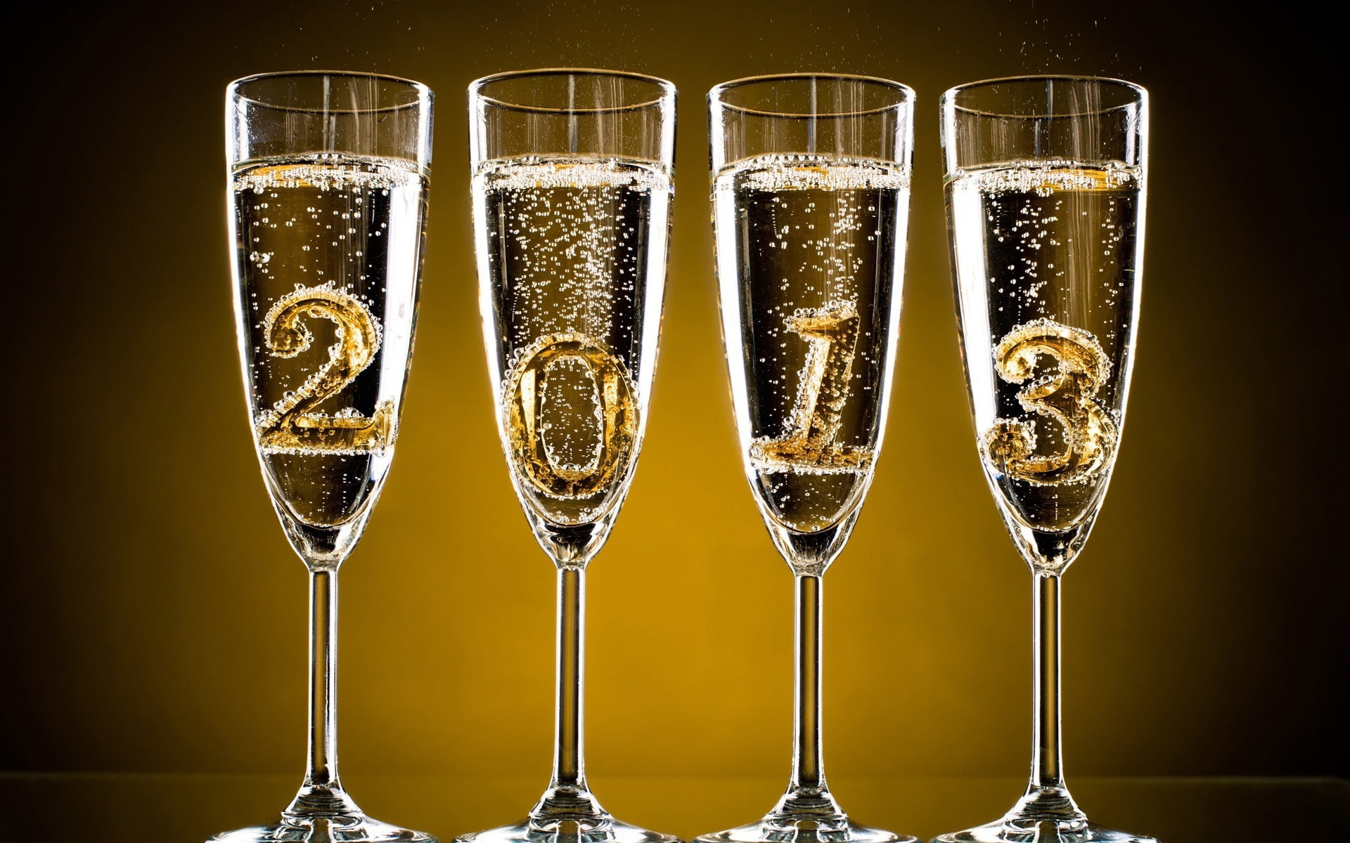 set, clear, Champagne, glass, New, flute, Year, Happy, 2013, 1080P, HD Wallpaper