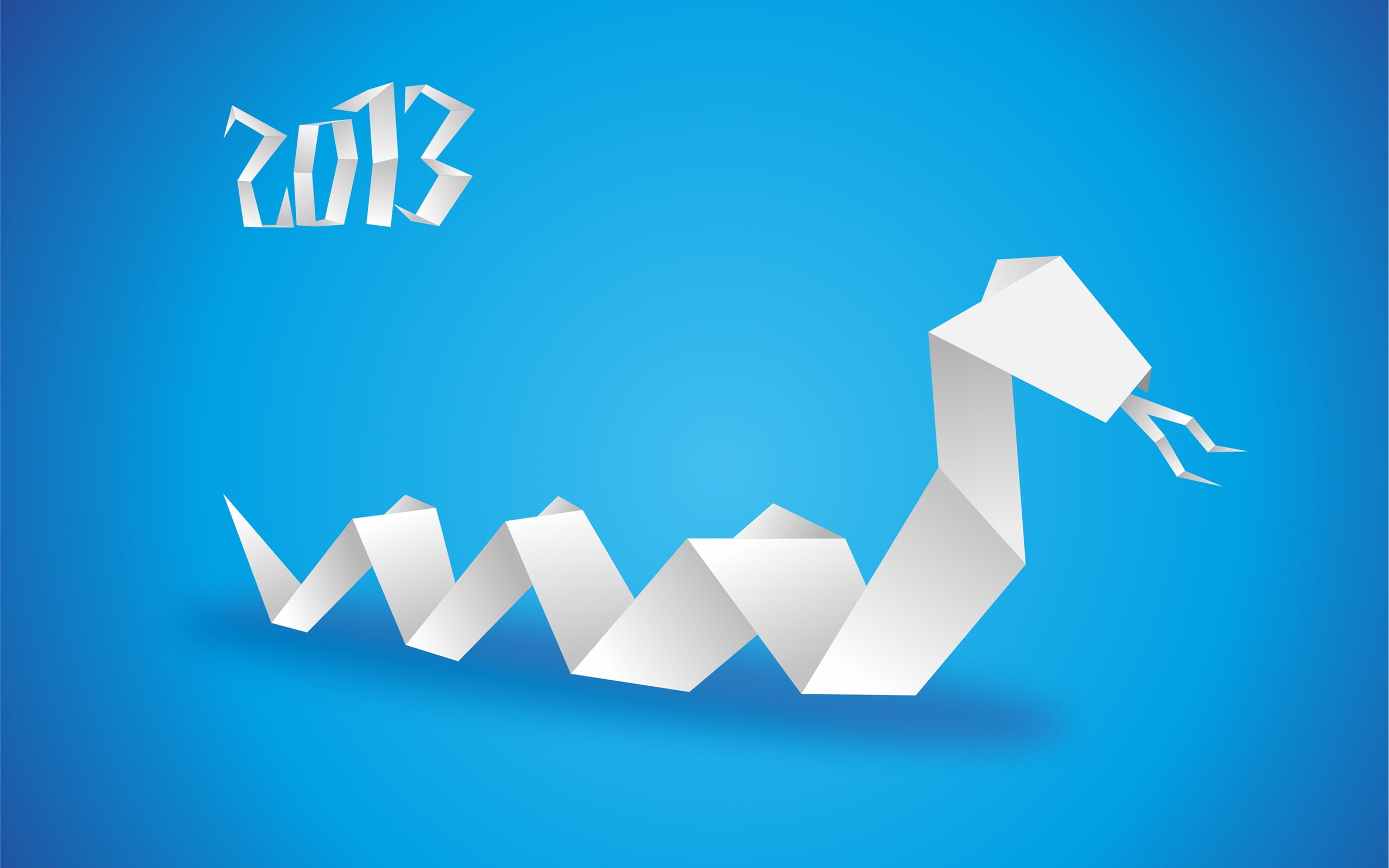 2013, Blue, New, Year, Background, Snake, 2K, HD Wallpaper