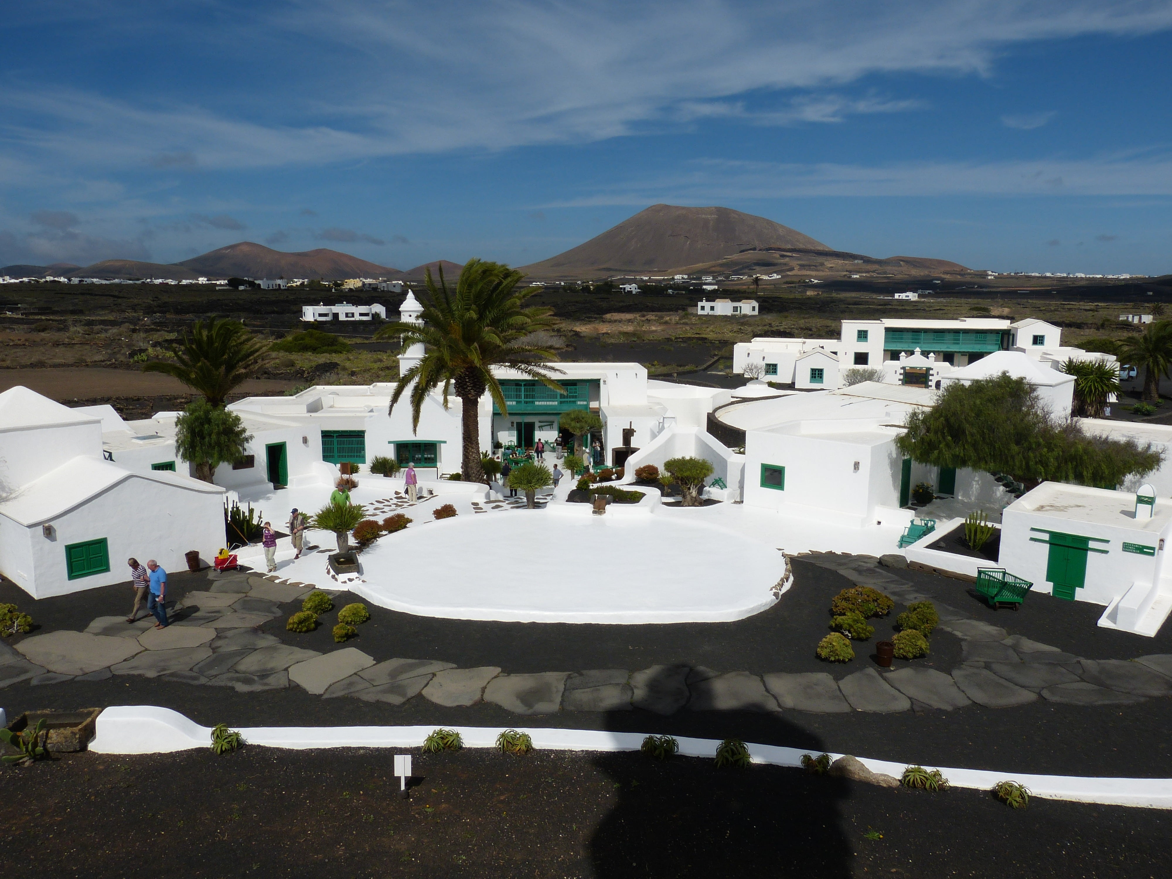 plant, water, building exterior, sky, high angle view, volcanic, home, mountain, canary islands, city, nature, volcano, 4K, architecture, outdoors, day, HD Wallpaper