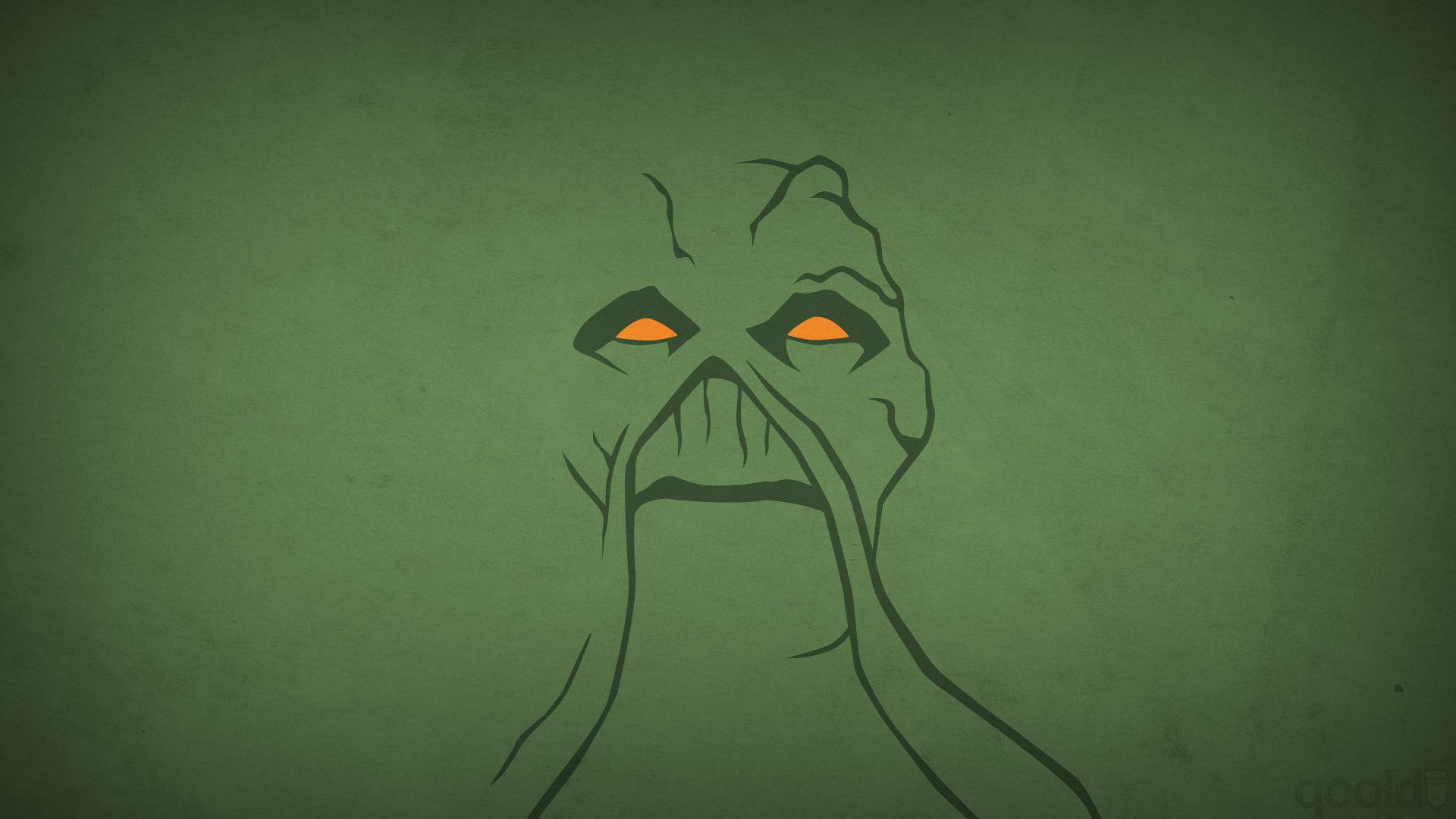 DC Comics, close-up, representation, silhouette, no people, anthropomorphic face, paper, art and craft, wall - building feature, Swamp Thing, Blo0p, humor, HD Wallpaper