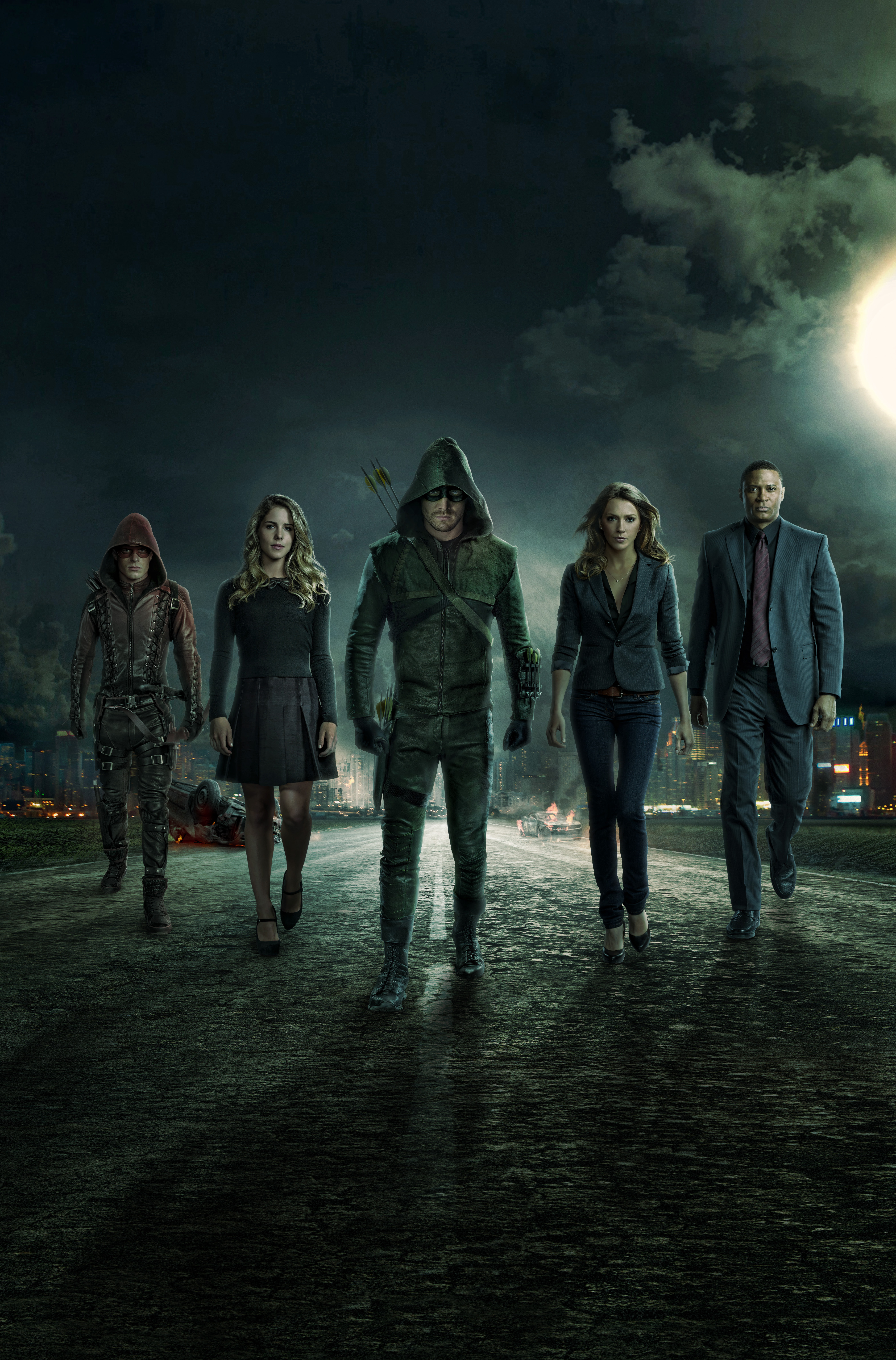8K, Arrow, Katie Cassidy, Stephen Amell, 5K, Emily Bett Rickards, series, David Ramsey, Colton Haynes, tv, Phone HD Wallpaper