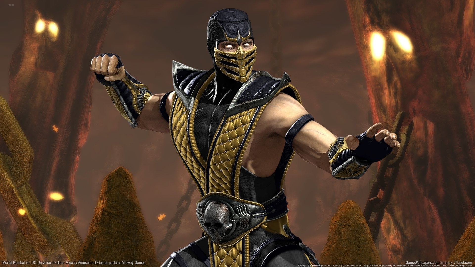 human representation, indoors, headwear, security, male likeness, 1080P, Mortal Kombat, protection, art and craft, architecture, focus on foreground, illuminated, HD Wallpaper