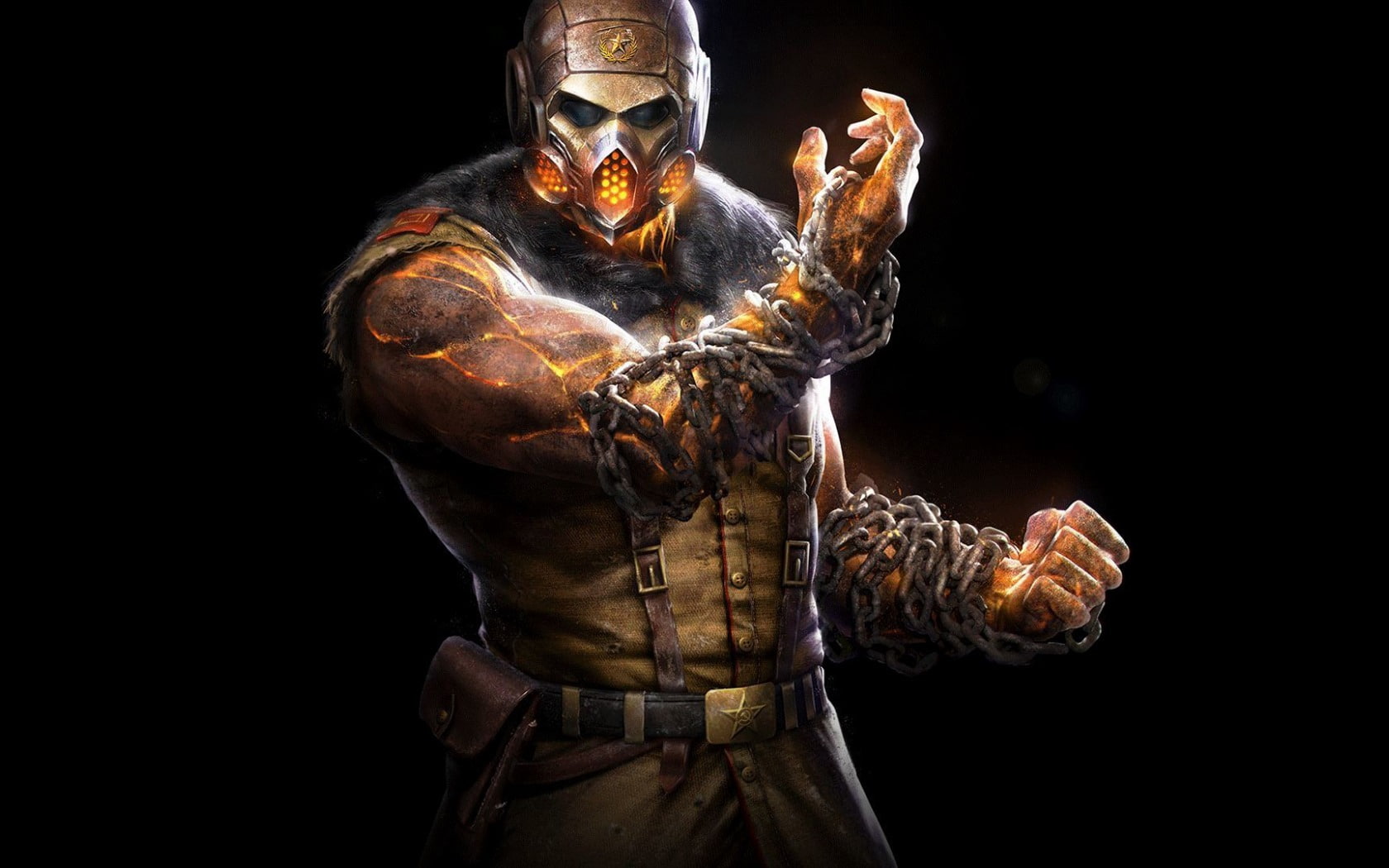 chain, mask, mortal kombat x, 720P, ninja, scorpion, HD Wallpaper