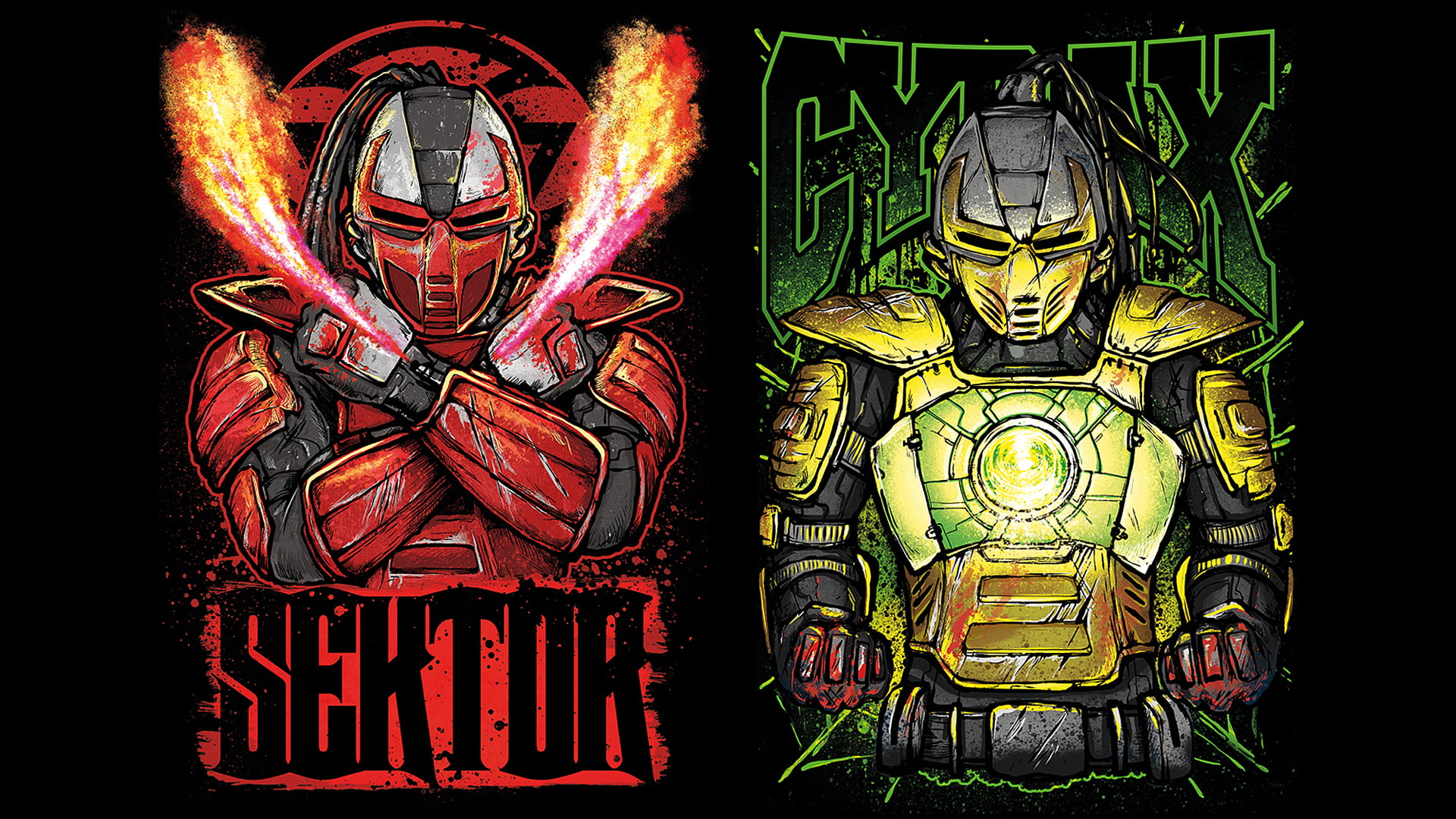 creativity, 1080P, mortal, celebration, video games, night, Cyrax, human representation, nature, representation, Mortal Kombat, close-up, outdoors, art and craft, HD Wallpaper