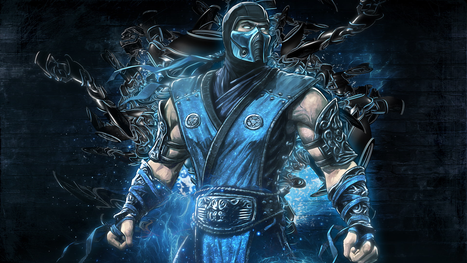 mask, muscle, blue, arts, warrior, uniform, martial, fantasy, subzero, 1080P, mortal, soldier, armor, kombat, HD Wallpaper
