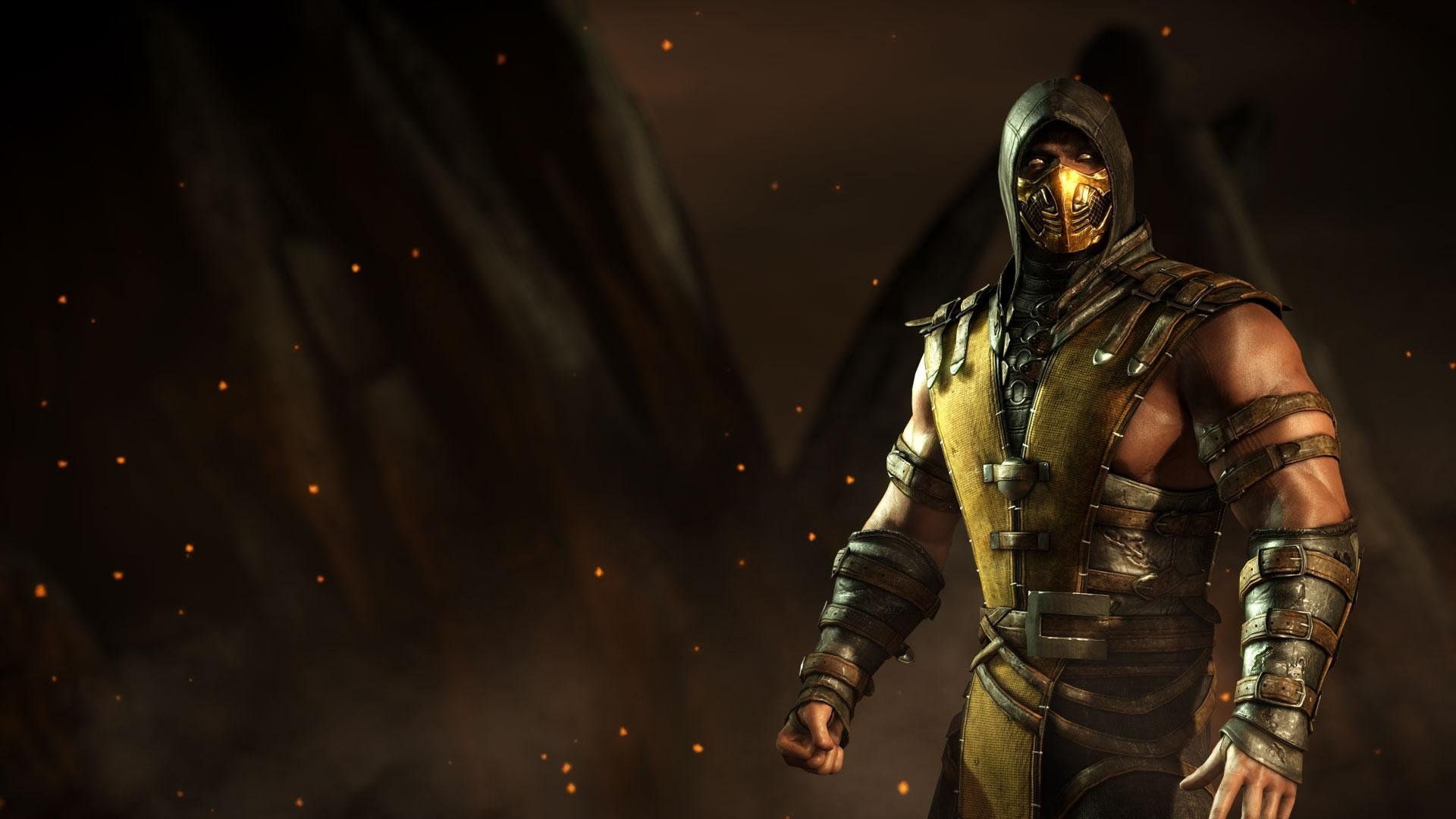 1080P, Scorpion, Scorpio, Mortal Kombat 10, Mortal Kombat X, HD Wallpaper