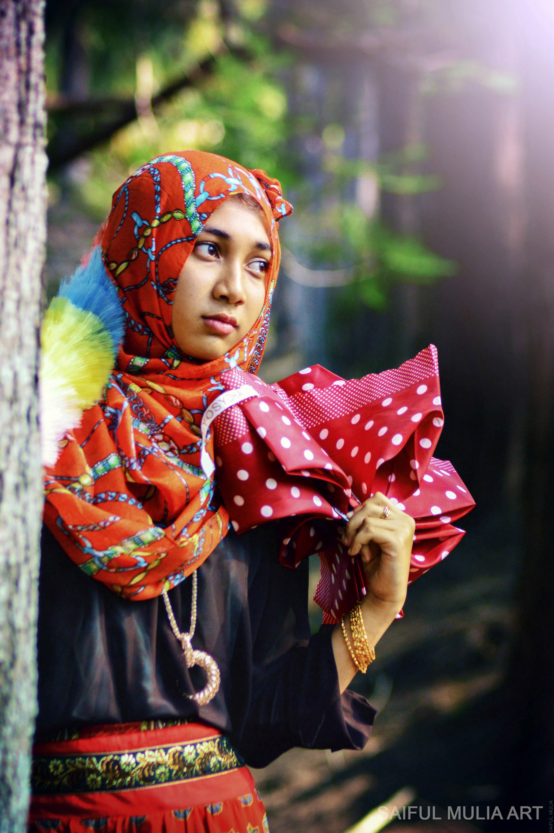photography, multicolored, women, arabic, flower, focus on foreground, vintage, tree, 2K, nature, islam, clothing, young adult, traditional clothing, top, Phone HD Wallpaper