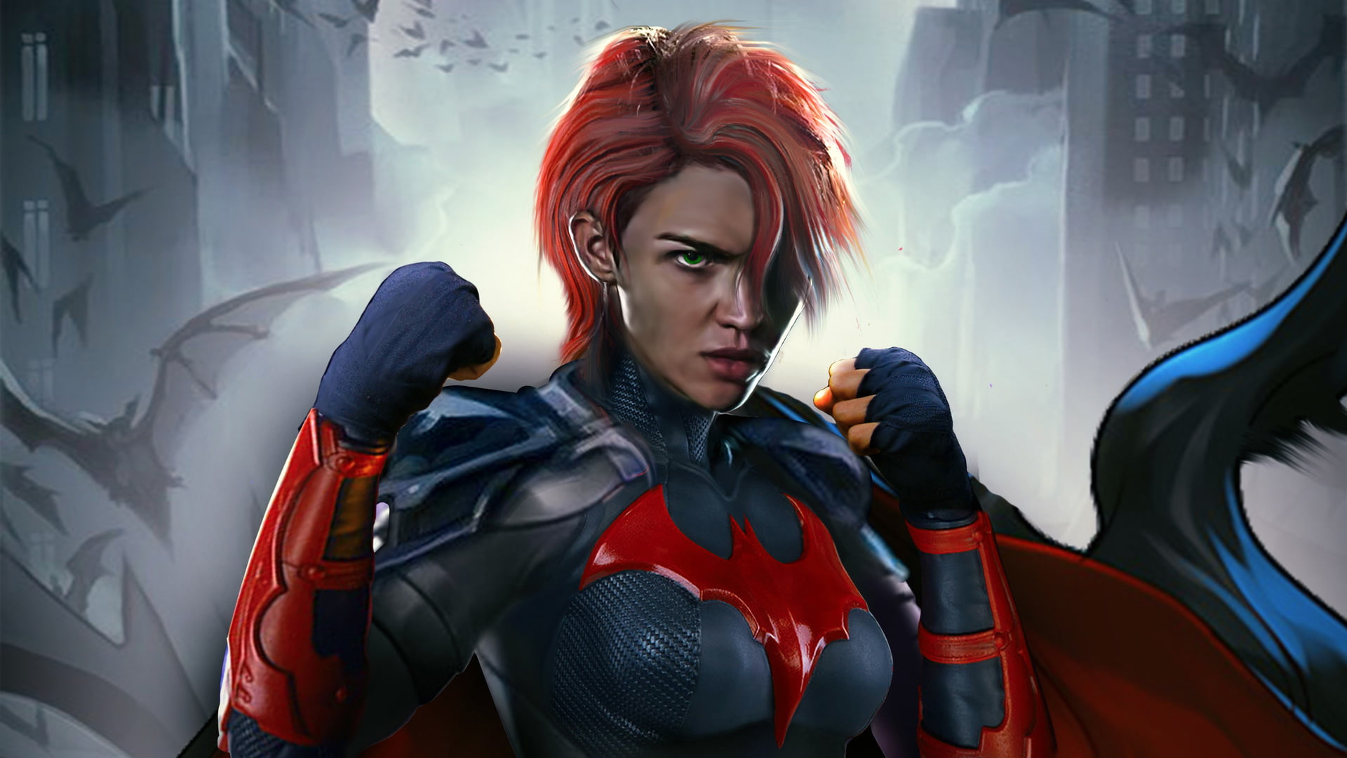 artstation, tv shows, artist, digital art, hd, artwork, superheroes, 1080P, ruby rose, batwoman, HD Wallpaper