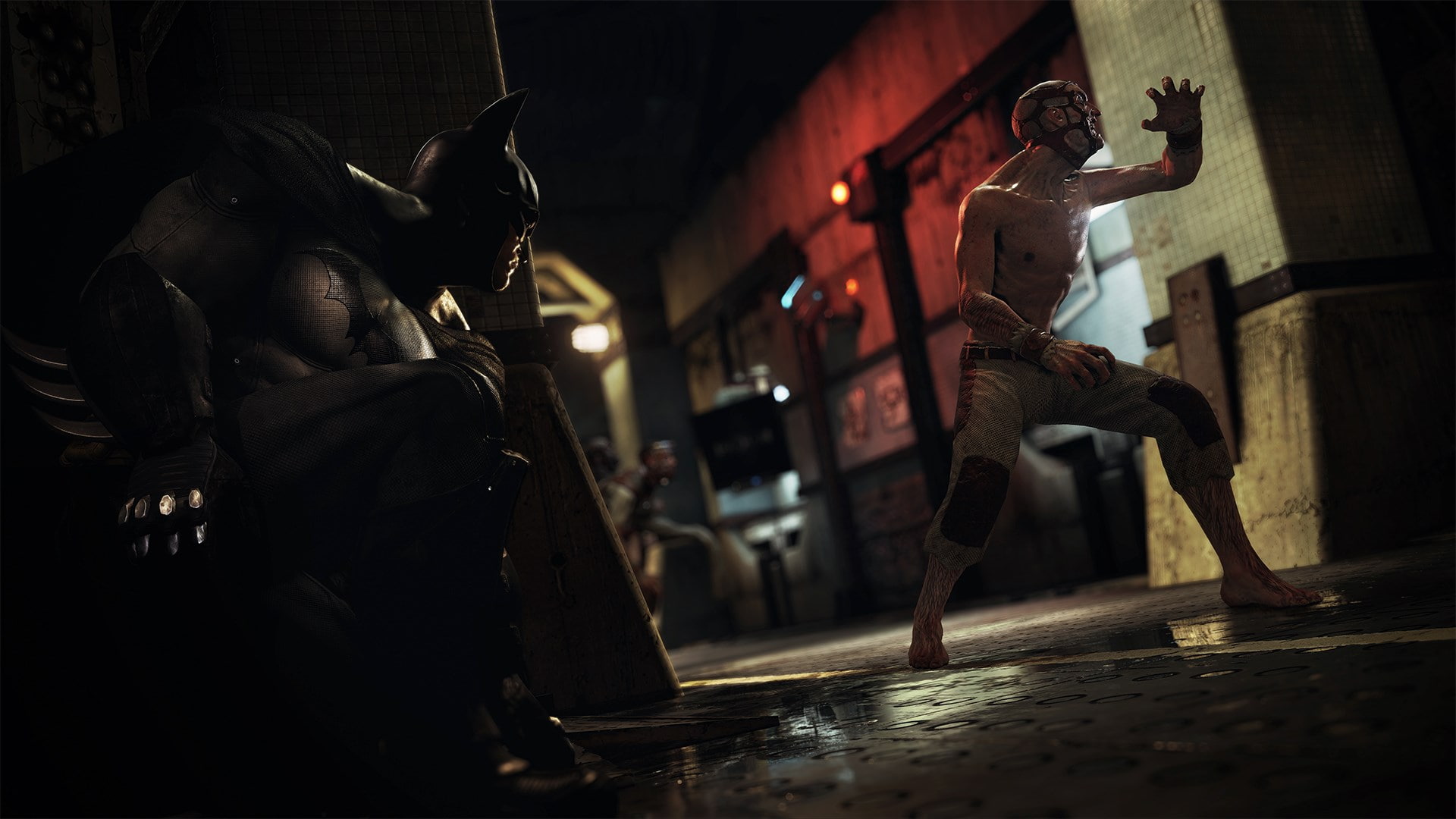 batman return to arkham, representation, built structure, low angle view, wet, building exterior, 1080P, illuminated, adult, people, architecture, street, HD Wallpaper