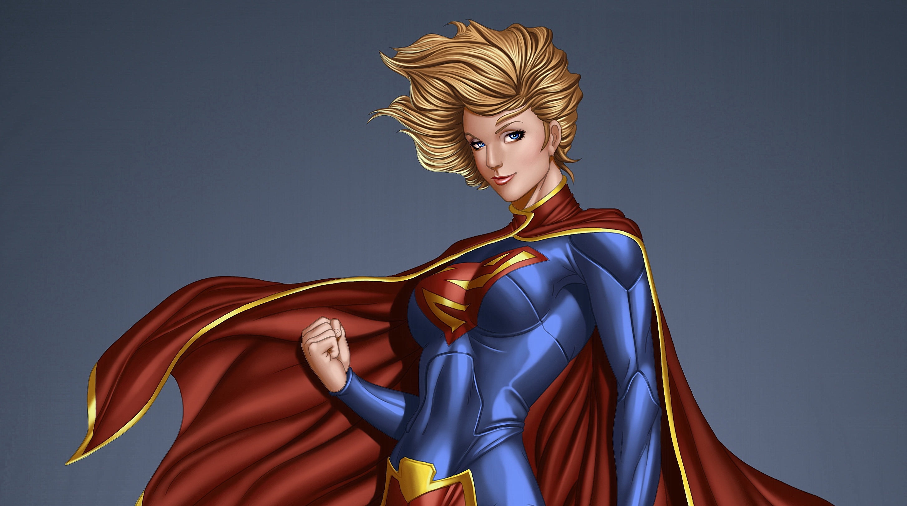 Supergirl, cloak, girl, 2K, costume, art, look, comics, DC Comics, Kara Zor-El, HD Wallpaper