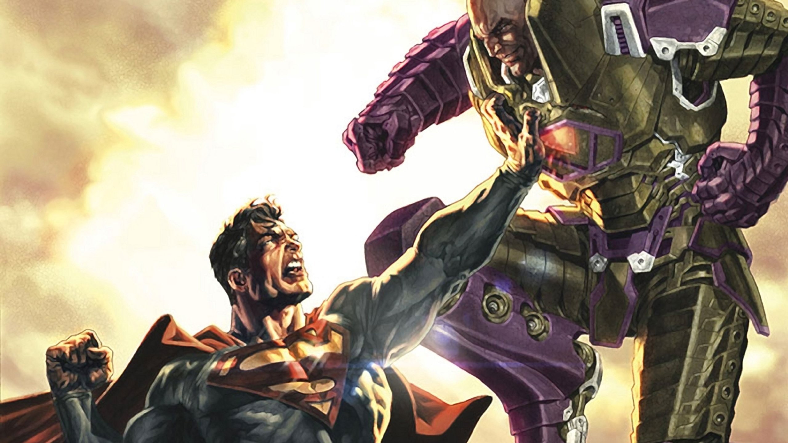 superman, 2K, lex, fight, HD Wallpaper