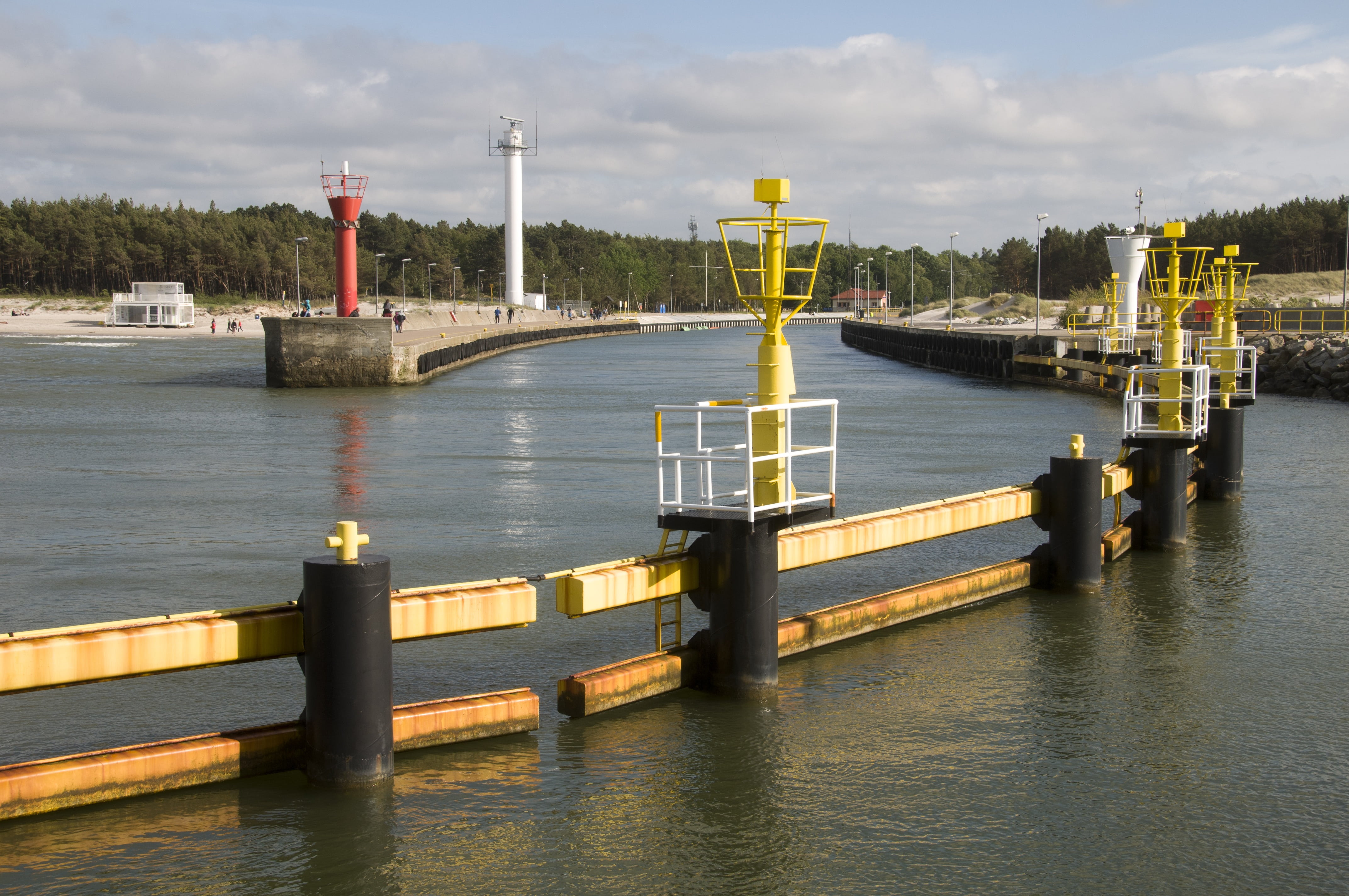 holiday, built structure, outdoors, łeba, transportation, river, holidays, connection, landscapes, pier, mode of transportation, no people, water, railing, HD Wallpaper