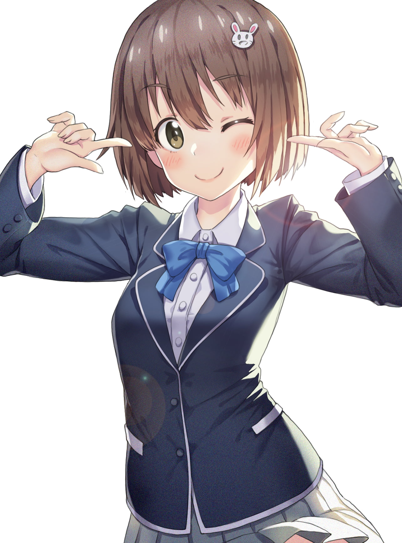 one person, cut out, portrait, studio shot, Kono Bijutsubu ni wa Mondai ga Aru!, holding, front view, bangs, white background, emotion, Usami Mizuki, anime girls, Phone HD Wallpaper