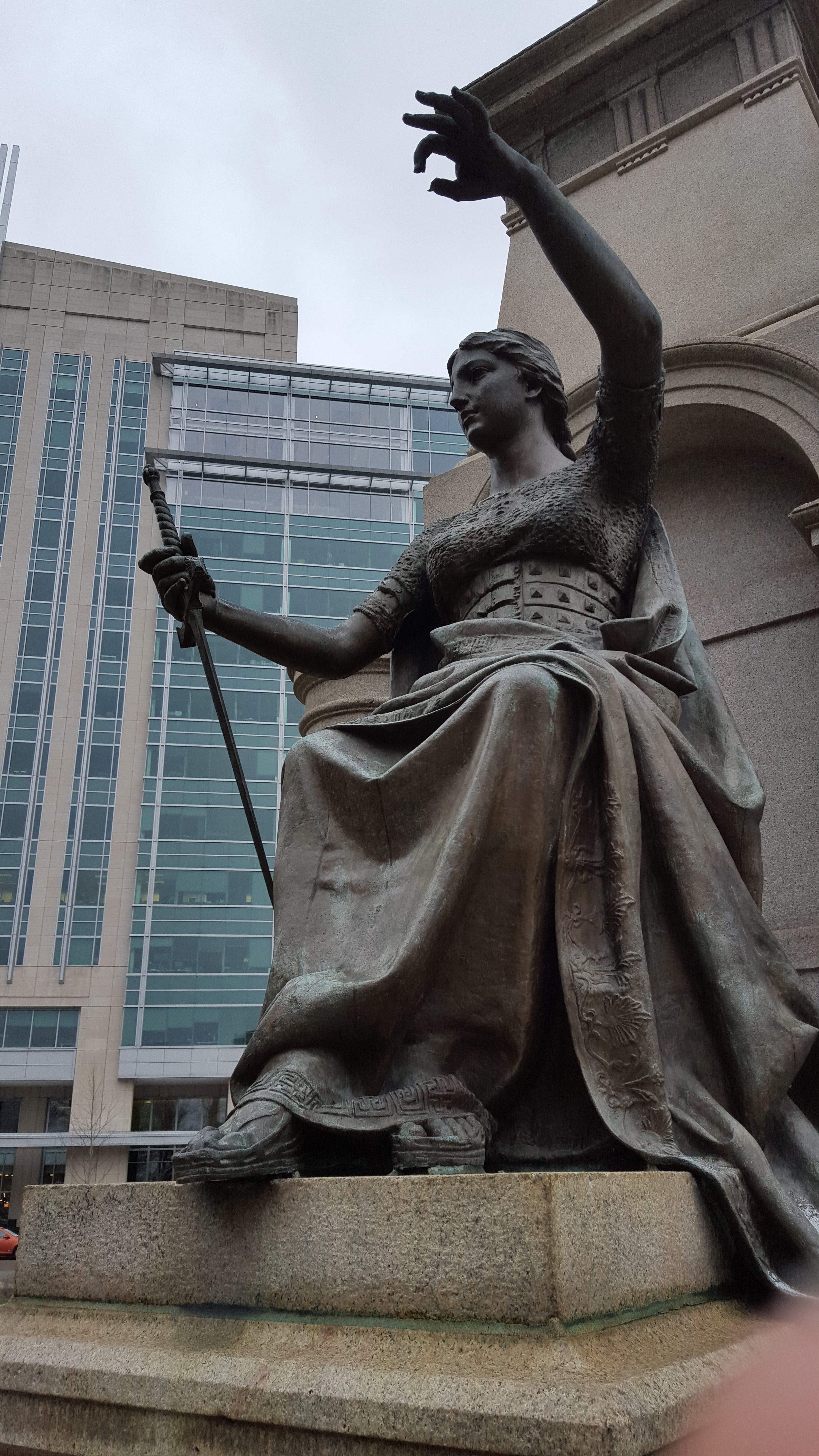 no people, woman, art and craft, sky, equality, lady, arms raised, law, goddess, sword, statue, day, city, nature, building exterior, creativity, indianapolis, Phone HD Wallpaper