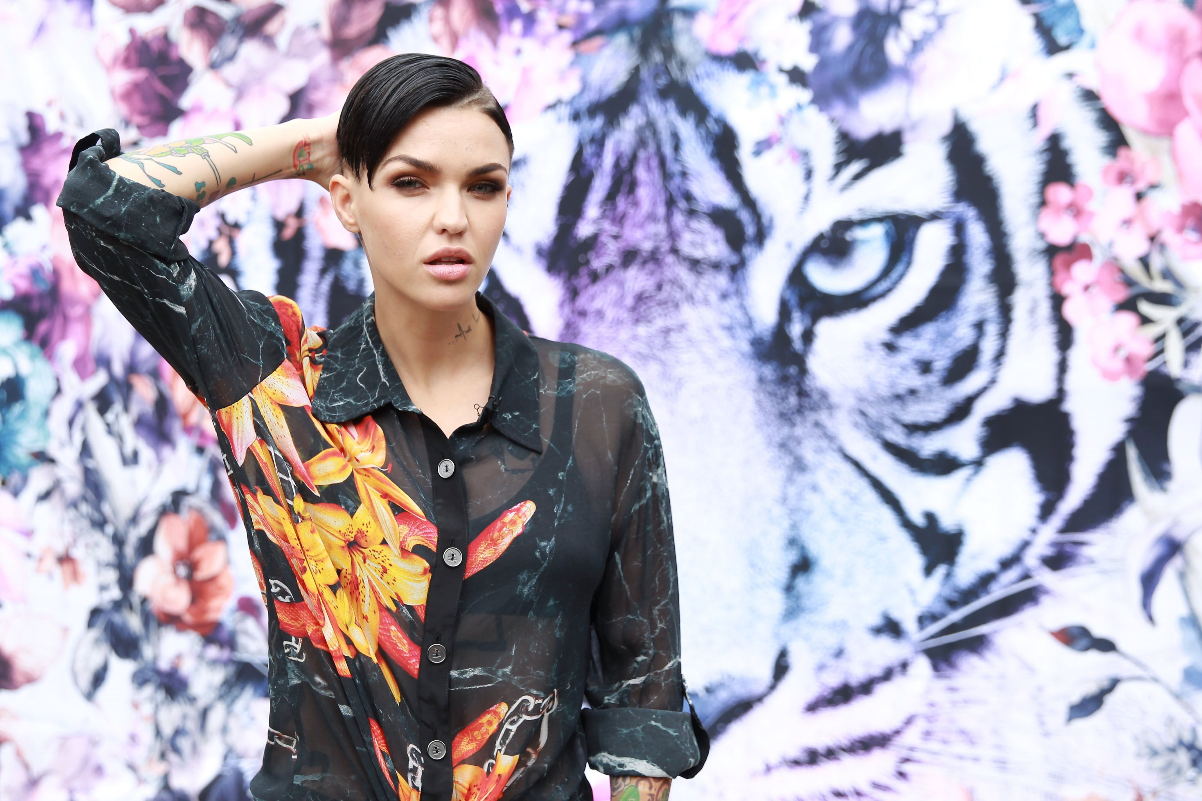 DJ, tatoo, singer, Most Popular Celebs, 4K, model, Ruby Rose, HD Wallpaper
