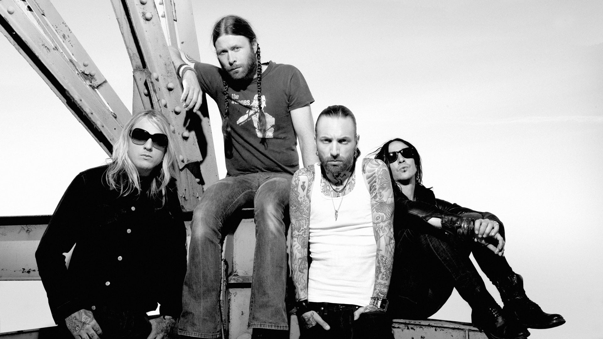 lifestyles, real people, dress, men, group Of People, adult, backyard babies, urban Scene, males, monochrome, black, s, 1080P, band, caucasian Ethnicity, HD Wallpaper