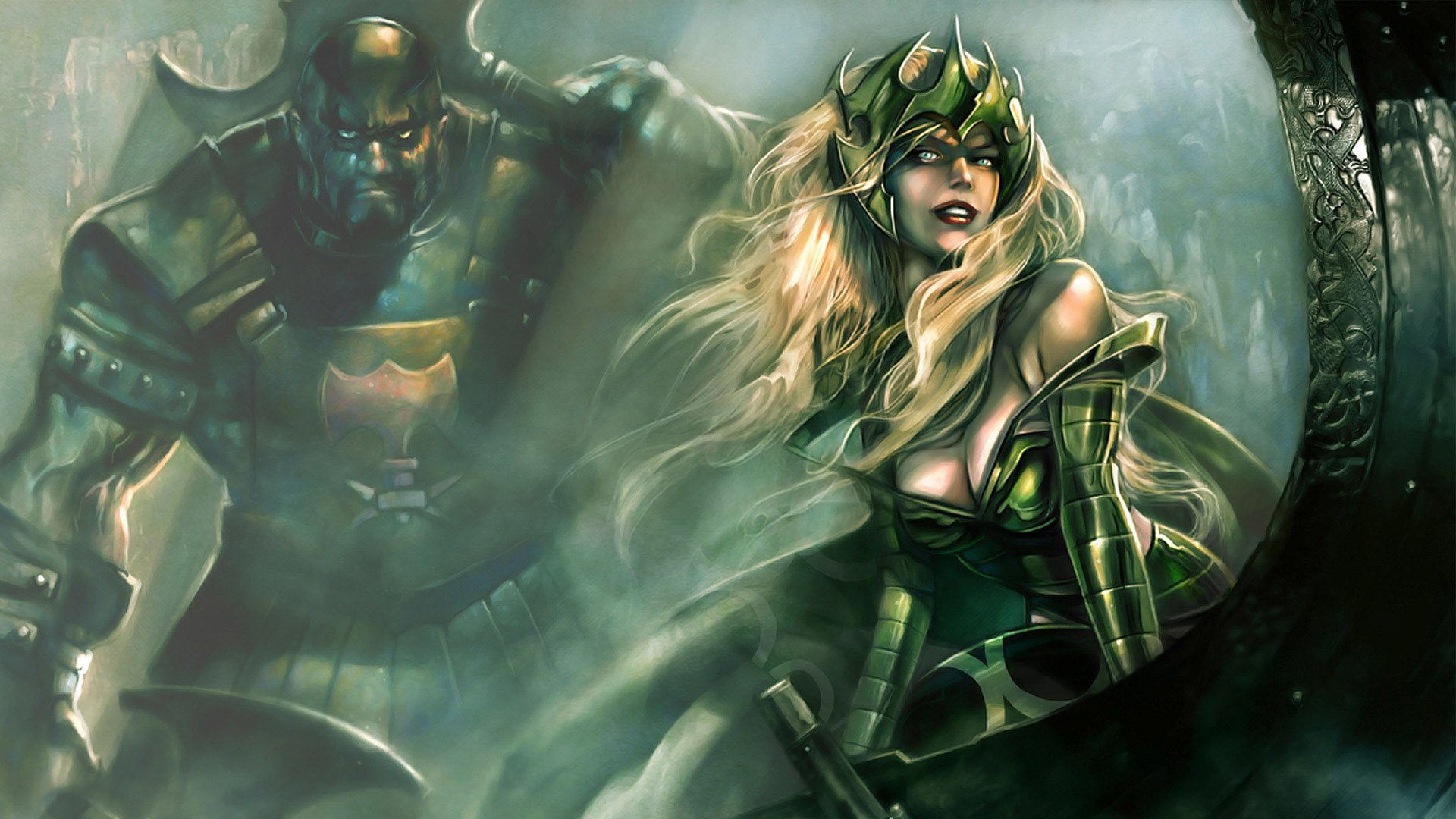 temptation, females, women, fashion, young women, 1080P, hair, looking at camera, people, glamour, portrait, young adult, Enchantress (Marvel), beauty, HD Wallpaper