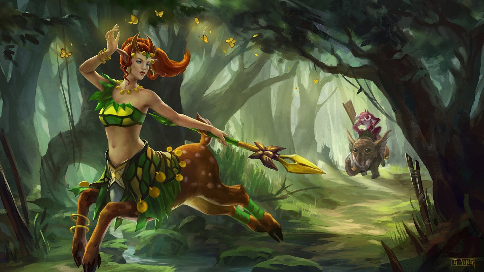 untouchable, attendants, nature, dota, s, impetus, screen, desktop, abilities, heroes, enchant, full, enchantress, 1080P, HD Wallpaper