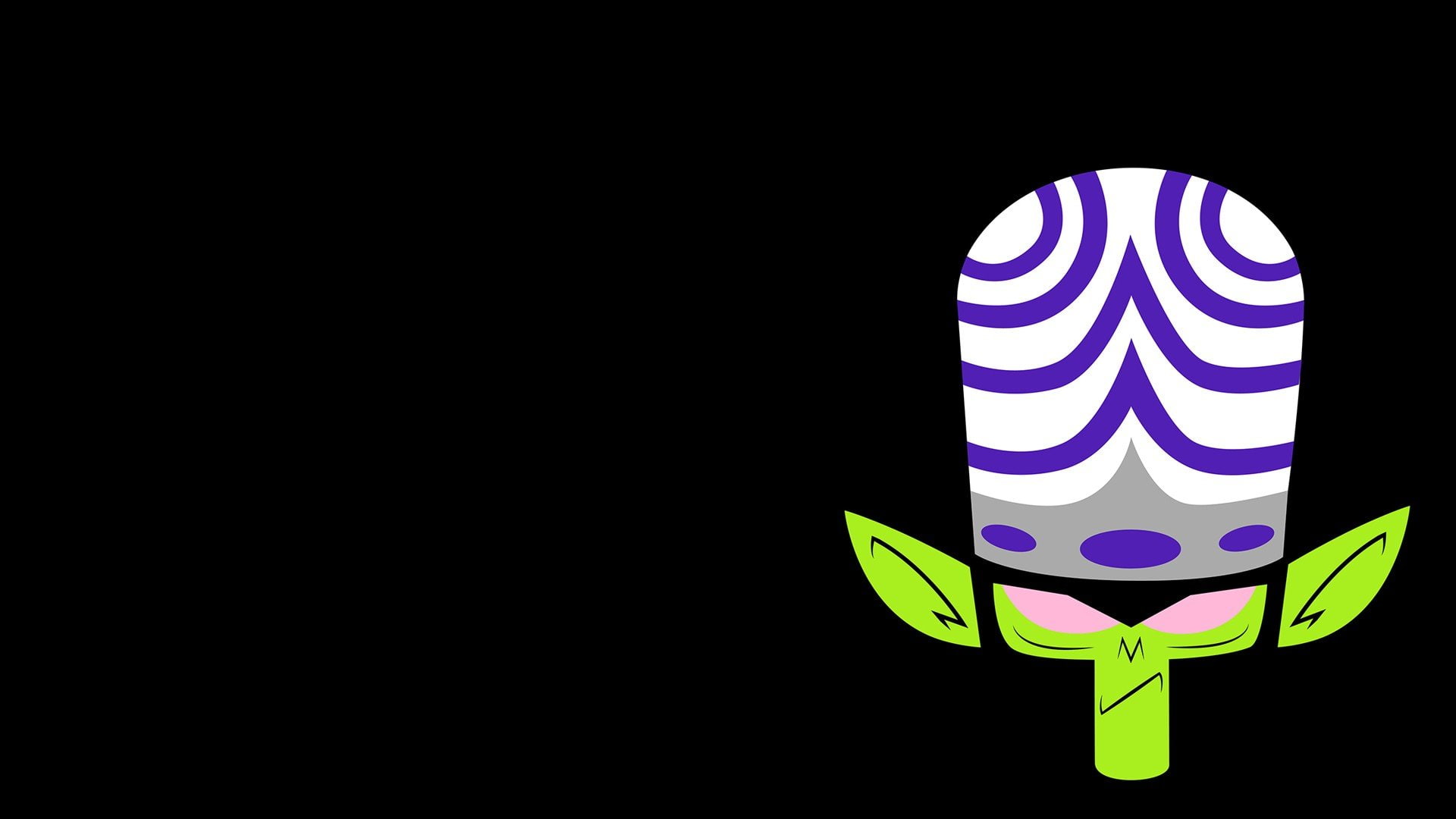 Powerpuff Girls, 1080P, Mojo Jojo, Solid color, minimalism, Villains, HD Wallpaper
