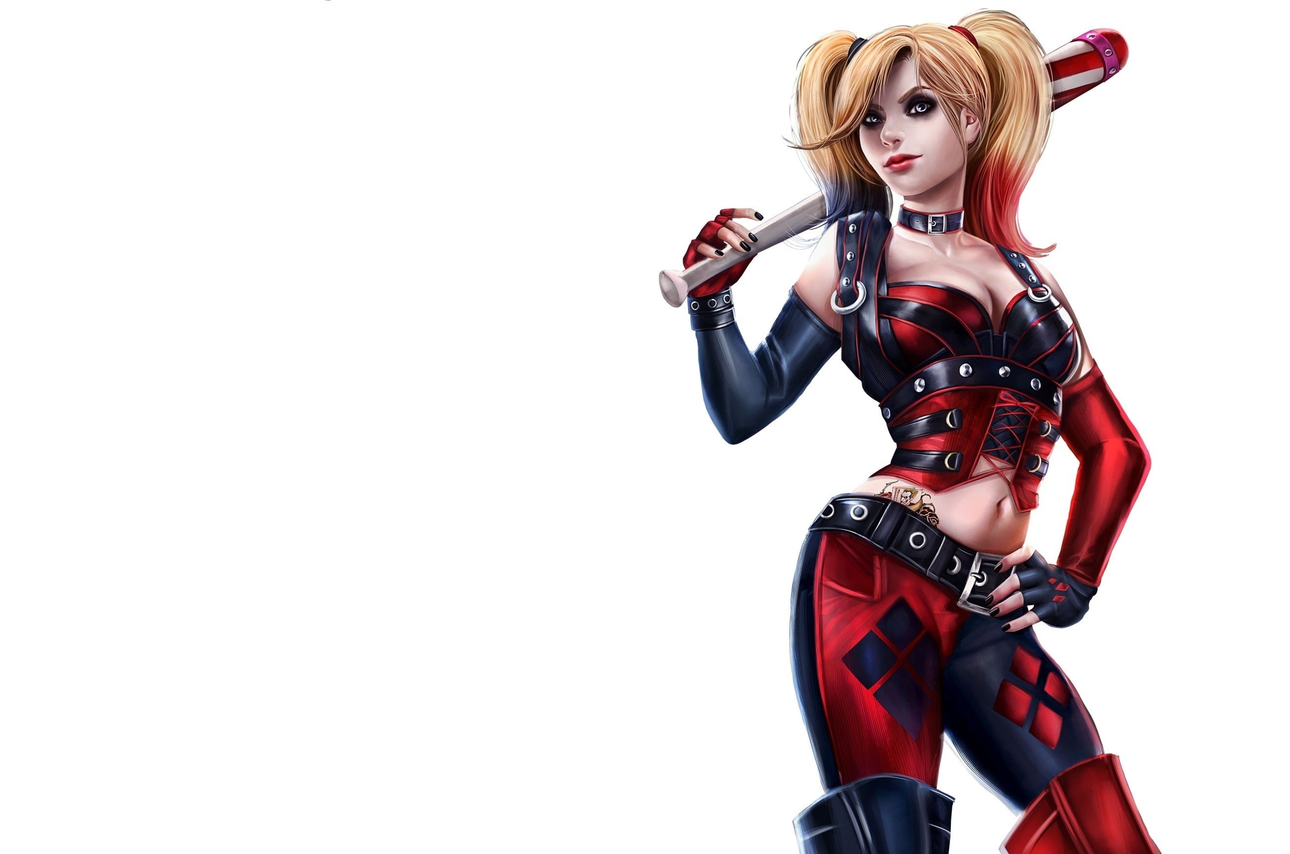Harley Quinn, Joker, digital art, 2K, DC Comics, Batman, HD Wallpaper
