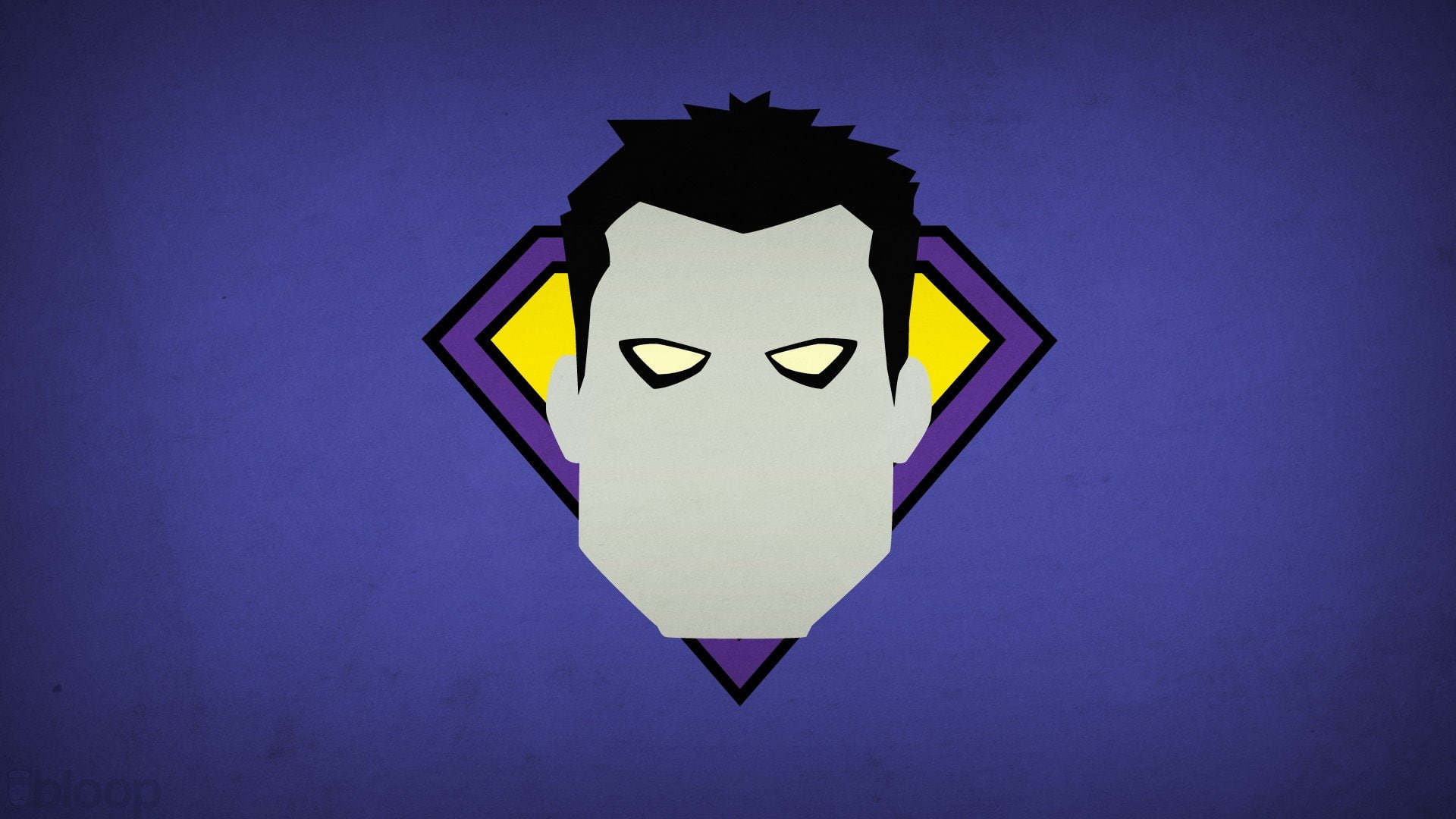 comics, background, villians, bizarro, 1080P, blo0p, purple, minimalistic, HD Wallpaper