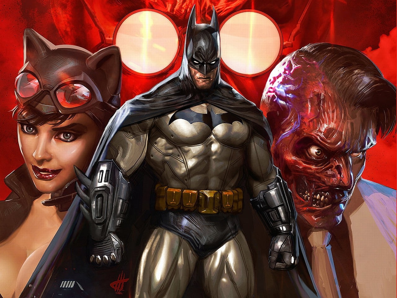 human body part, adult, males, waist up, Batman, portrait, men, male likeness, human representation, protection, Hugo Strange, people, Two Face, looking at camera, HD Wallpaper
