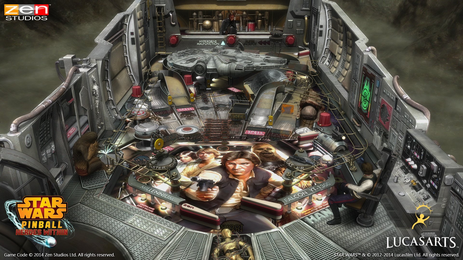 sci fi, star, wars, heroes, 1080P, pinball, HD Wallpaper