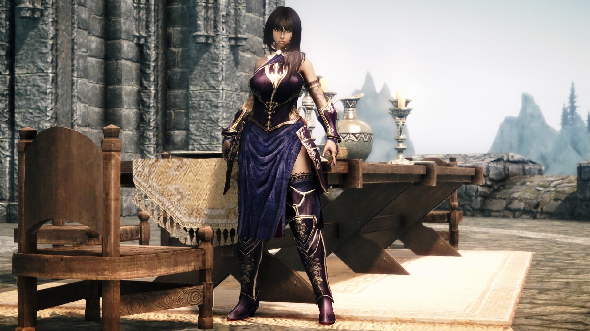 nature, sitting, place of worship, one person, 1080P, wood - material, video games, sculpture, Shanoa (Castlevania), human representation, day, representation, HD Wallpaper