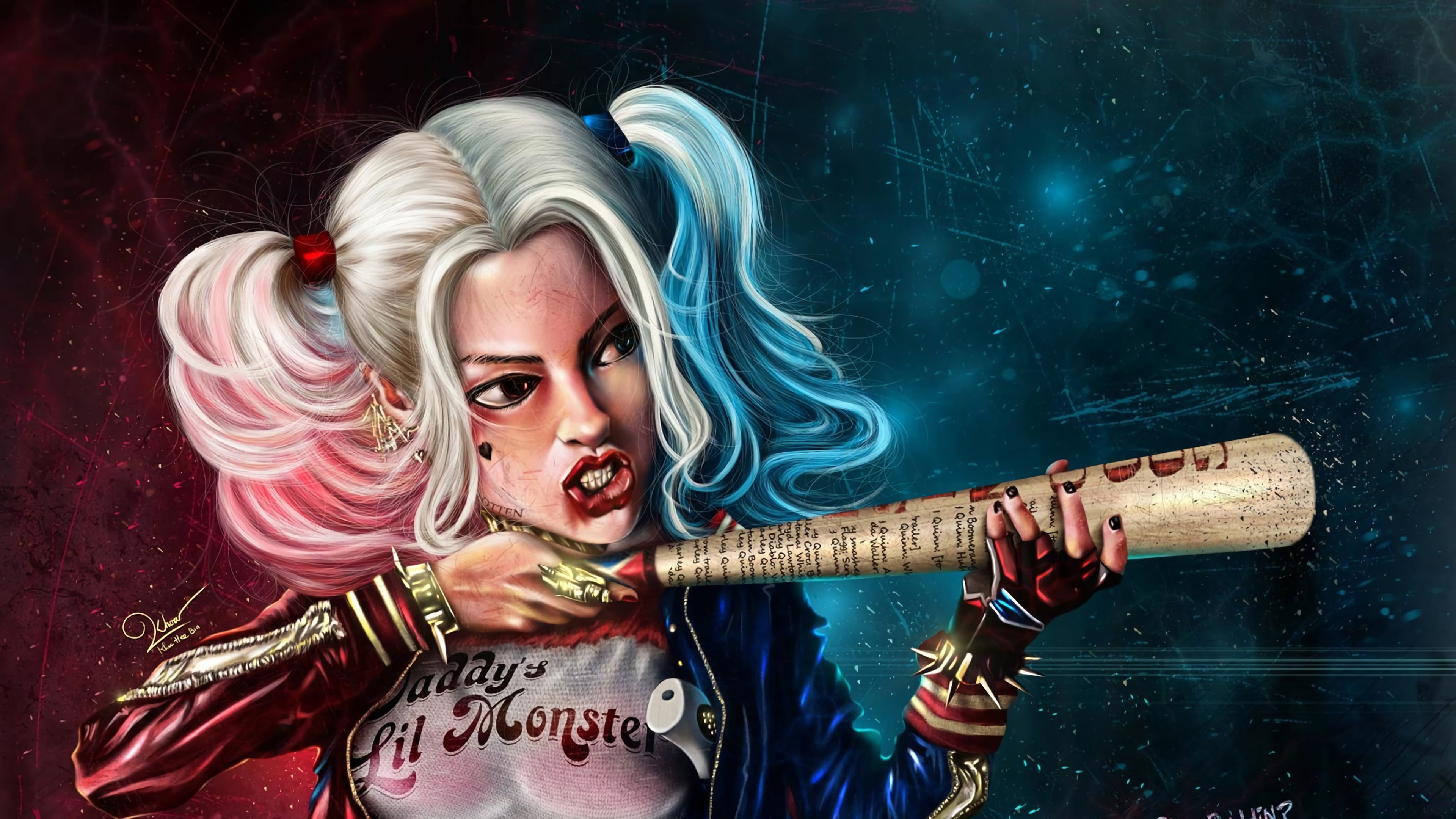 4K, Baseball Bat, DC Comics, Comics, Harley Quinn, HD Wallpaper