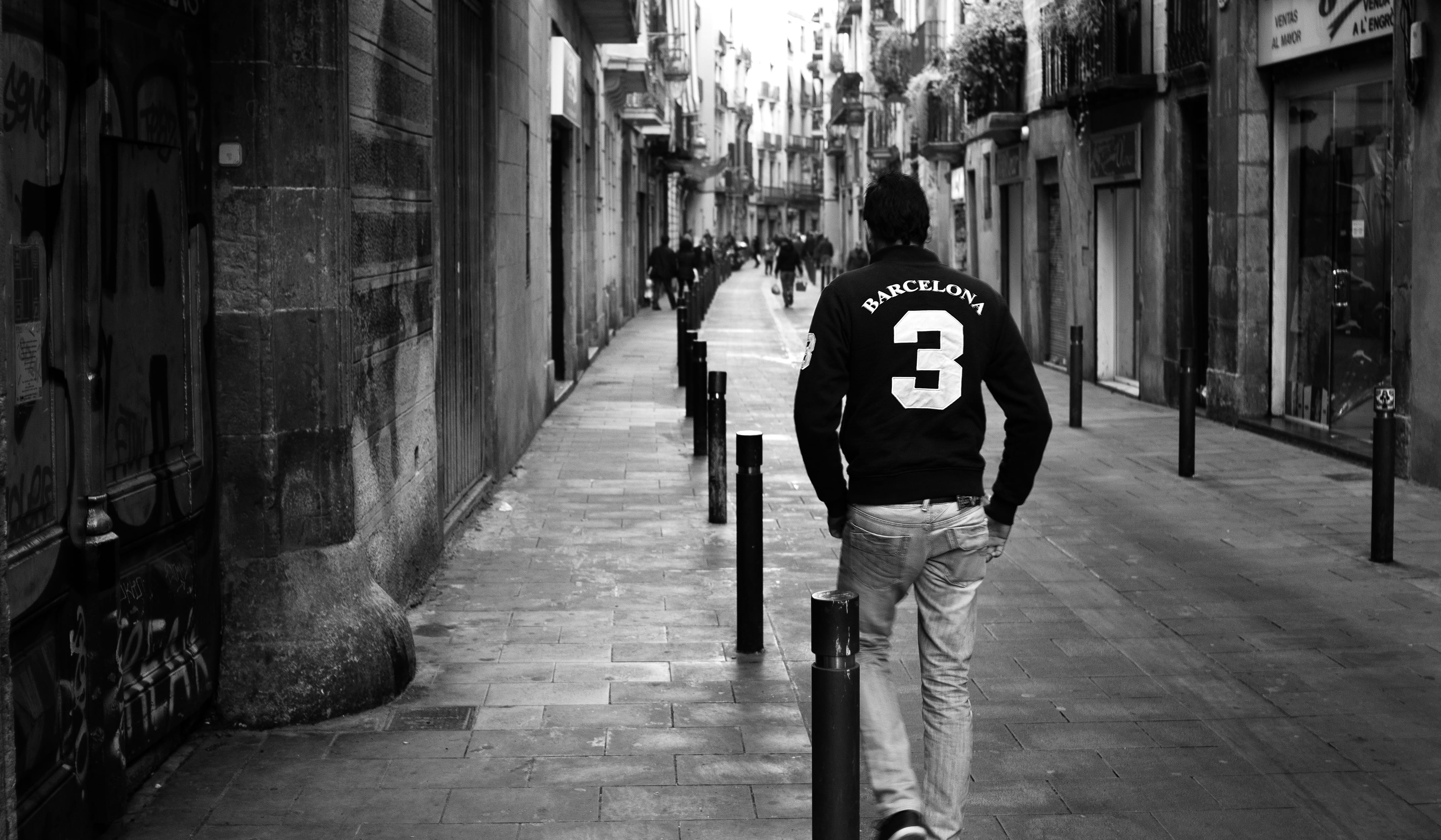 lifestyles, road, outdoors, light, men, one person, concrete, wear, real people, shirt, building exterior, city life, people, built structure, building, HD Wallpaper