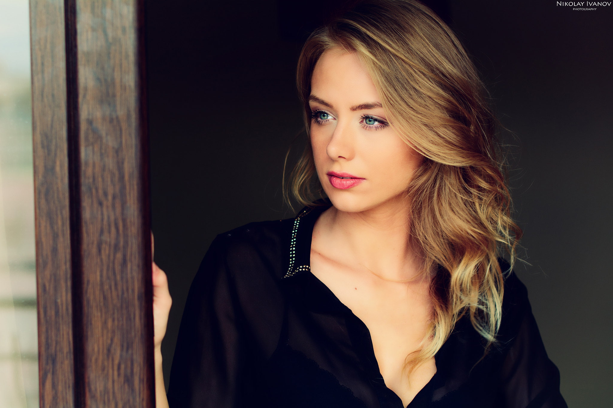 looking away, blonde, Karolina Debczynska, women, 1080P, model, HD Wallpaper