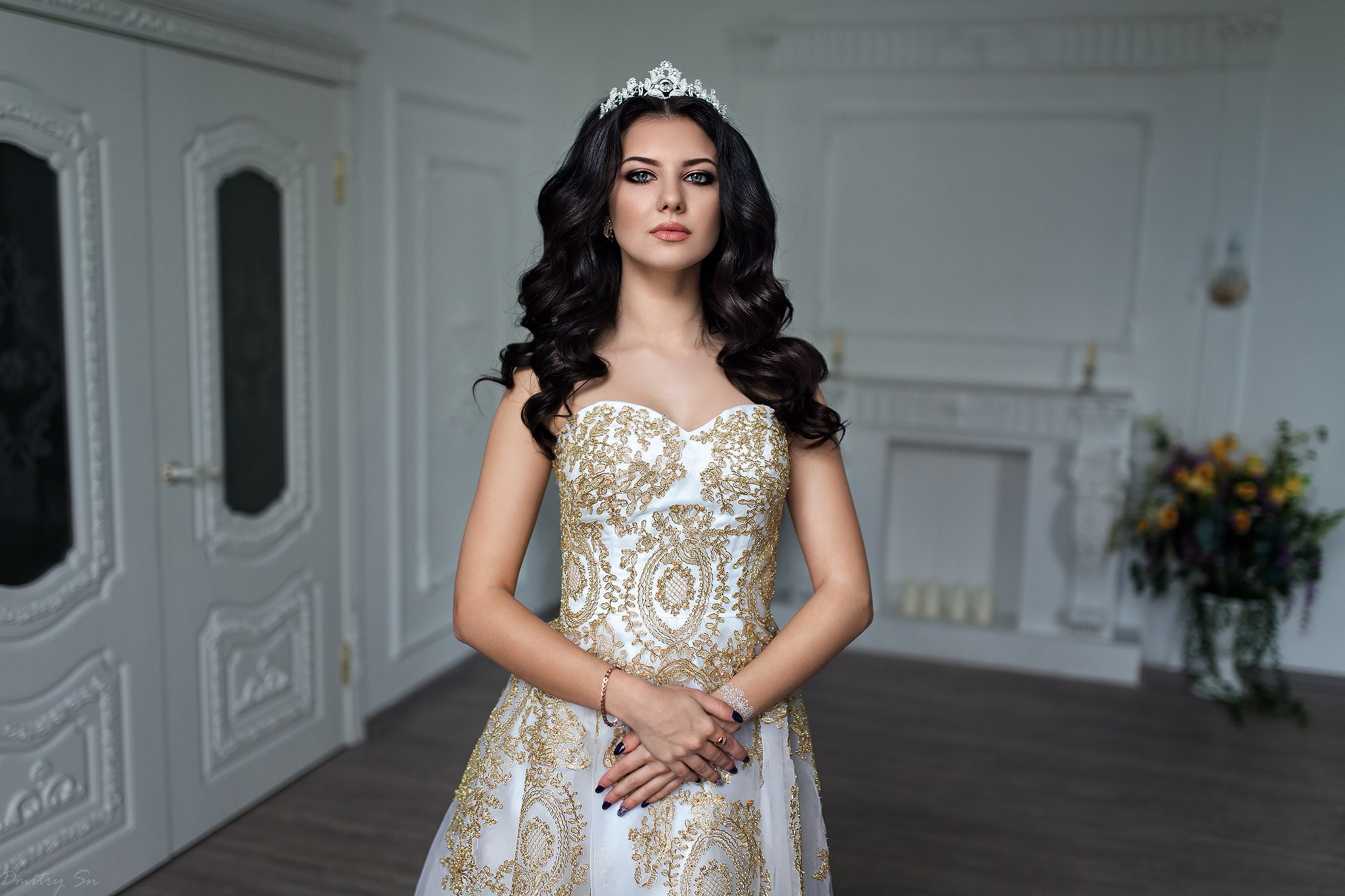 1080P, dress, model, women, Dmitry Shulgin, HD Wallpaper