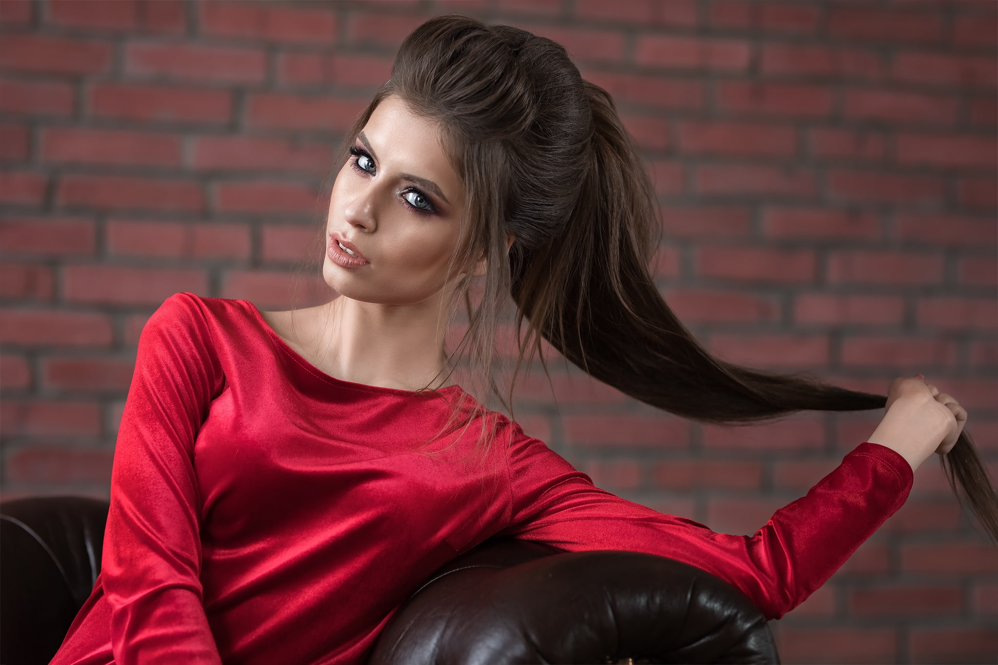 Dmitry Shulgin, model, 1080P, brunette, portrait, women, HD Wallpaper