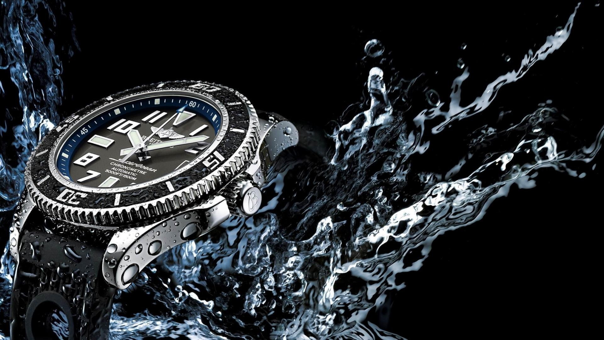 1080P, watch, luxury watches, Breitling, HD Wallpaper