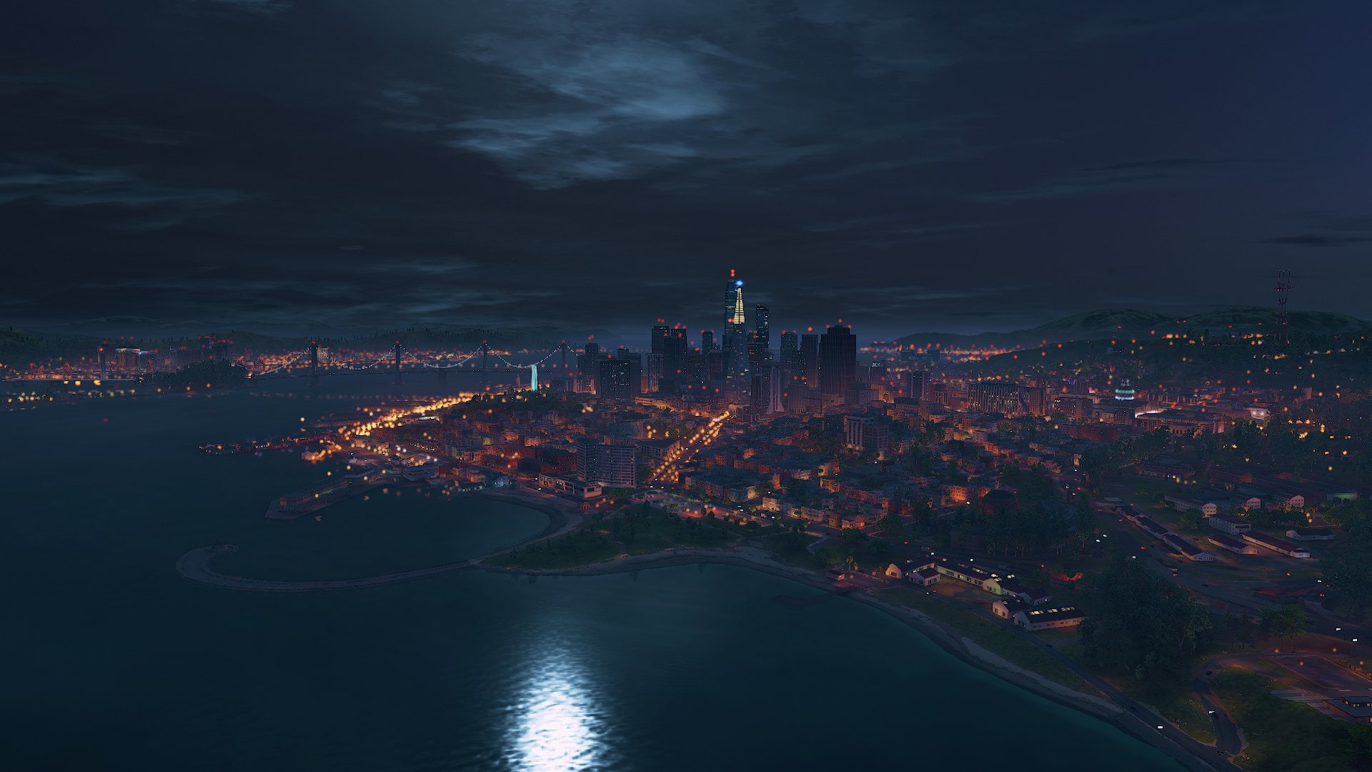 Watch Dogs 2, Golden Gate, San Francisco, Night, Video Game, 1080P, HD Wallpaper