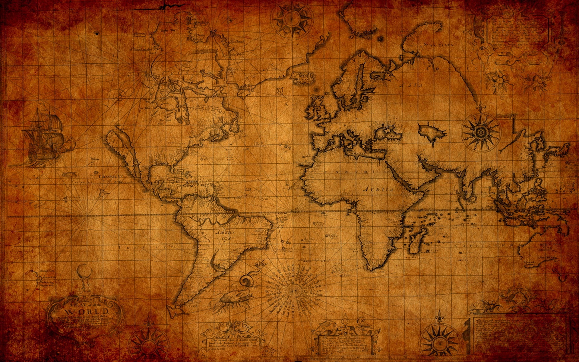 paper, textured Effect, map, full frame, brown background, pattern, physical Geography, obsolete, ancient, wood - material, cracked, distressed, colored background, HD Wallpaper