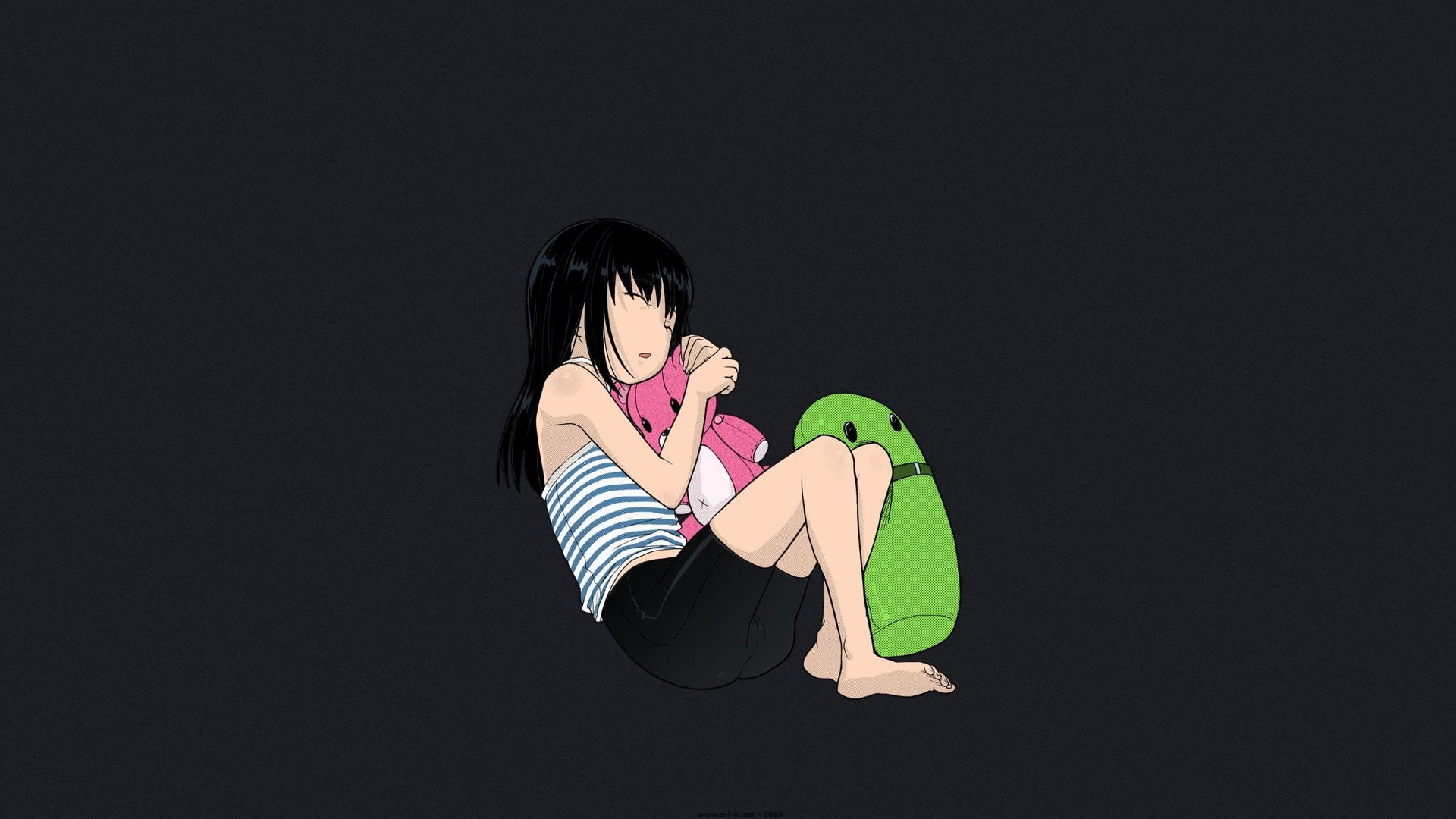 long, ookami, gray, cameltoe, bike, black, sleeping, barefoot, 1080P, shorts, hair, HD Wallpaper