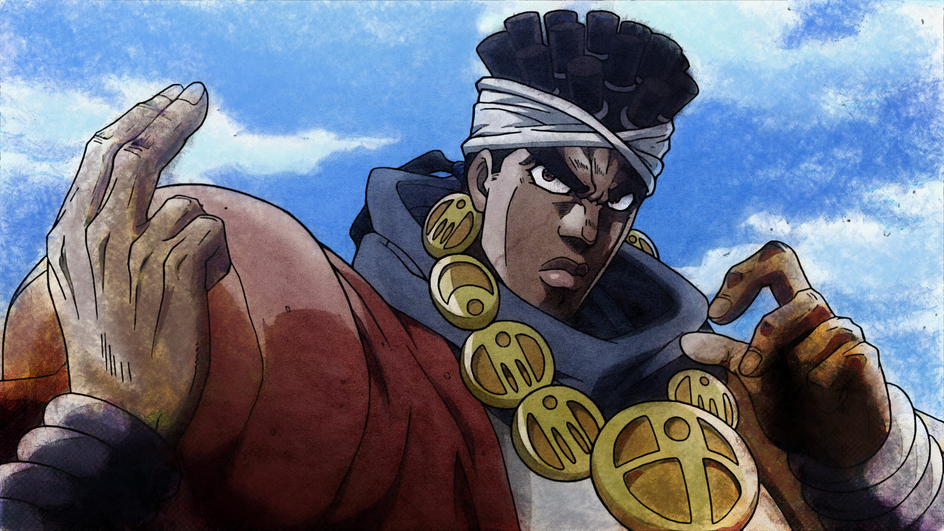 Jojos Bizarre Adventure, Muhammad Avdol, 1080P, Anime, HD Wallpaper