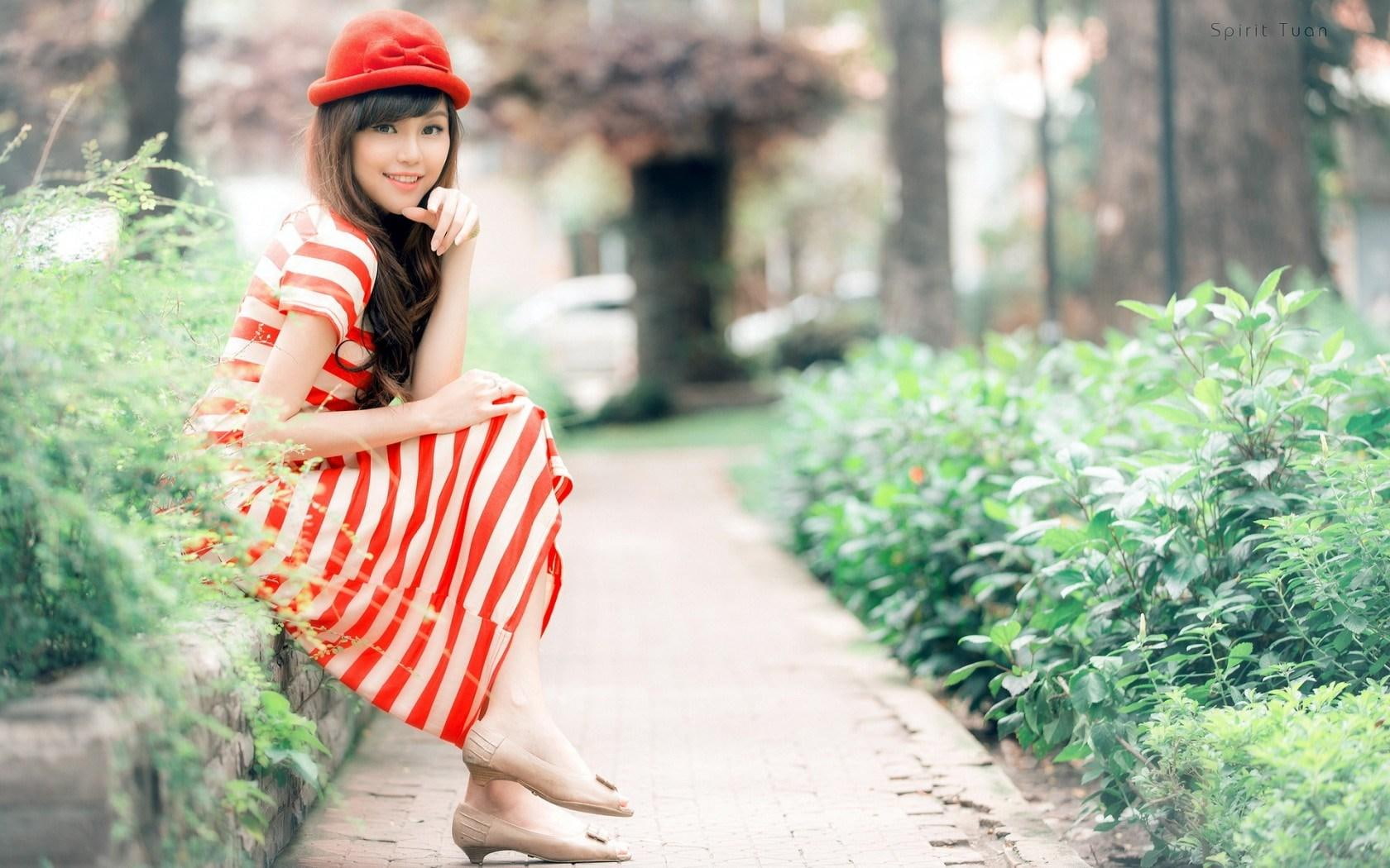 smile, girl, asian, 720P, HD Wallpaper