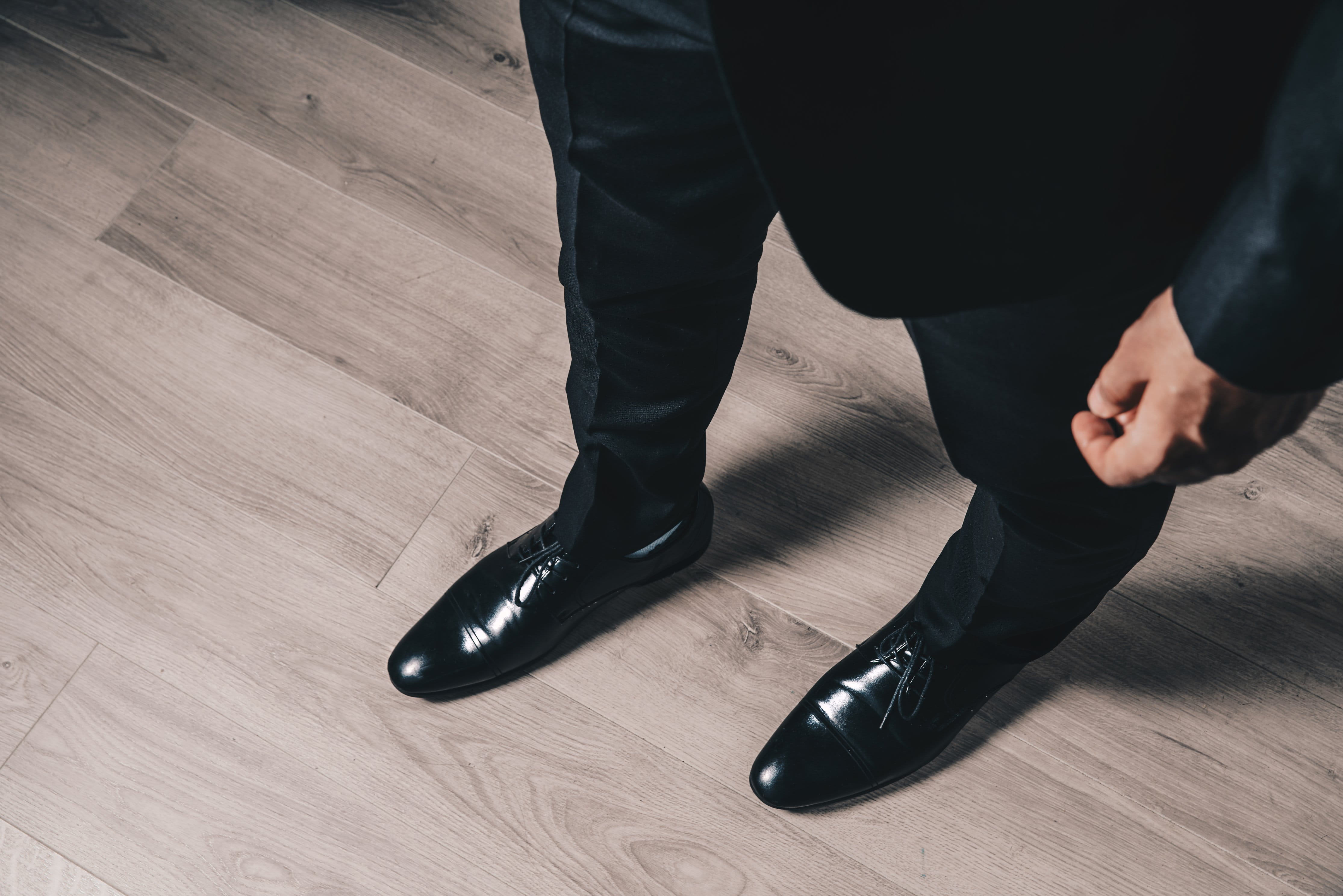 one person, photo, dress shoe, adult, dress, body part, black color, high heels, Leather, standing, formalwear, high angle view, business, Shoes, human foot, HD Wallpaper