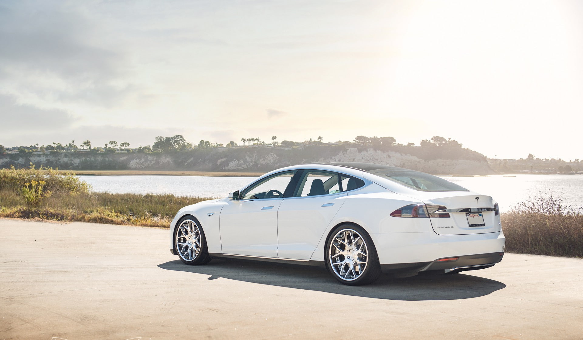 1080P, s, tesla, white, Sedan, model s, model, HD Wallpaper