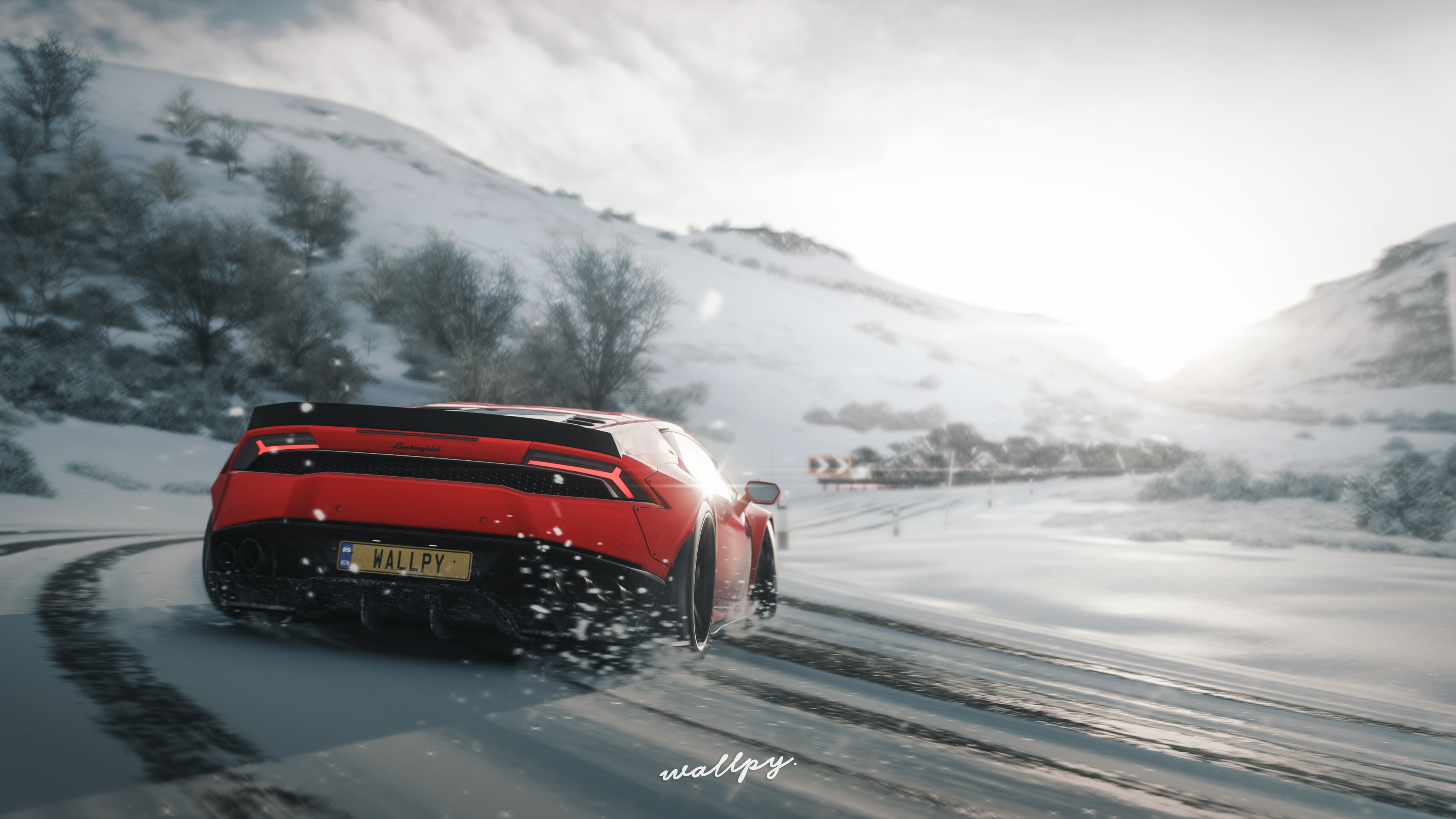 4K, Huracan, by Wallpy, Lamborghini, Forza Horizon 4, Microsoft, HD Wallpaper