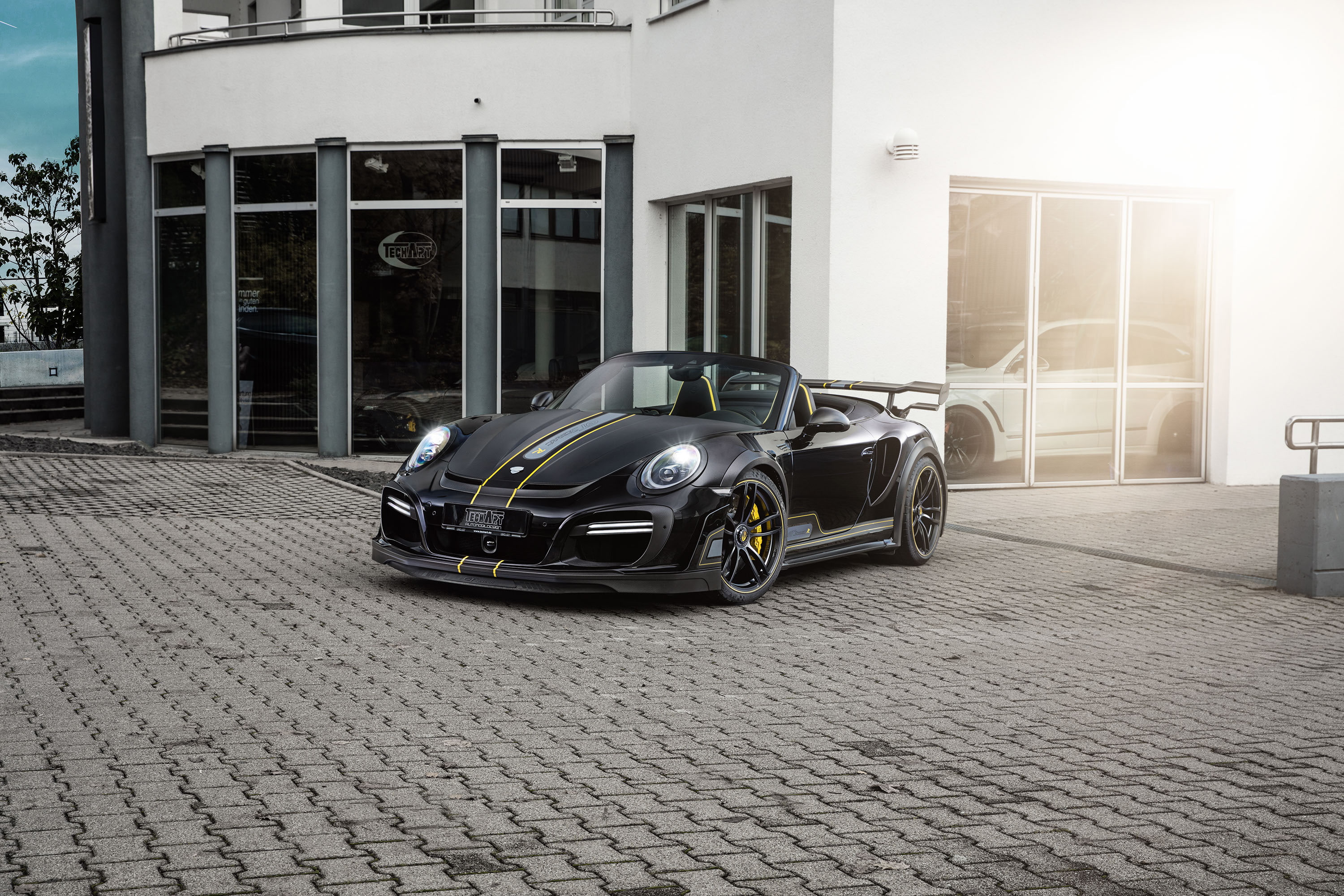 Porsche 911 Turbo, GTstreet R Cabriolet, Techart, 2K, 2017, HD Wallpaper